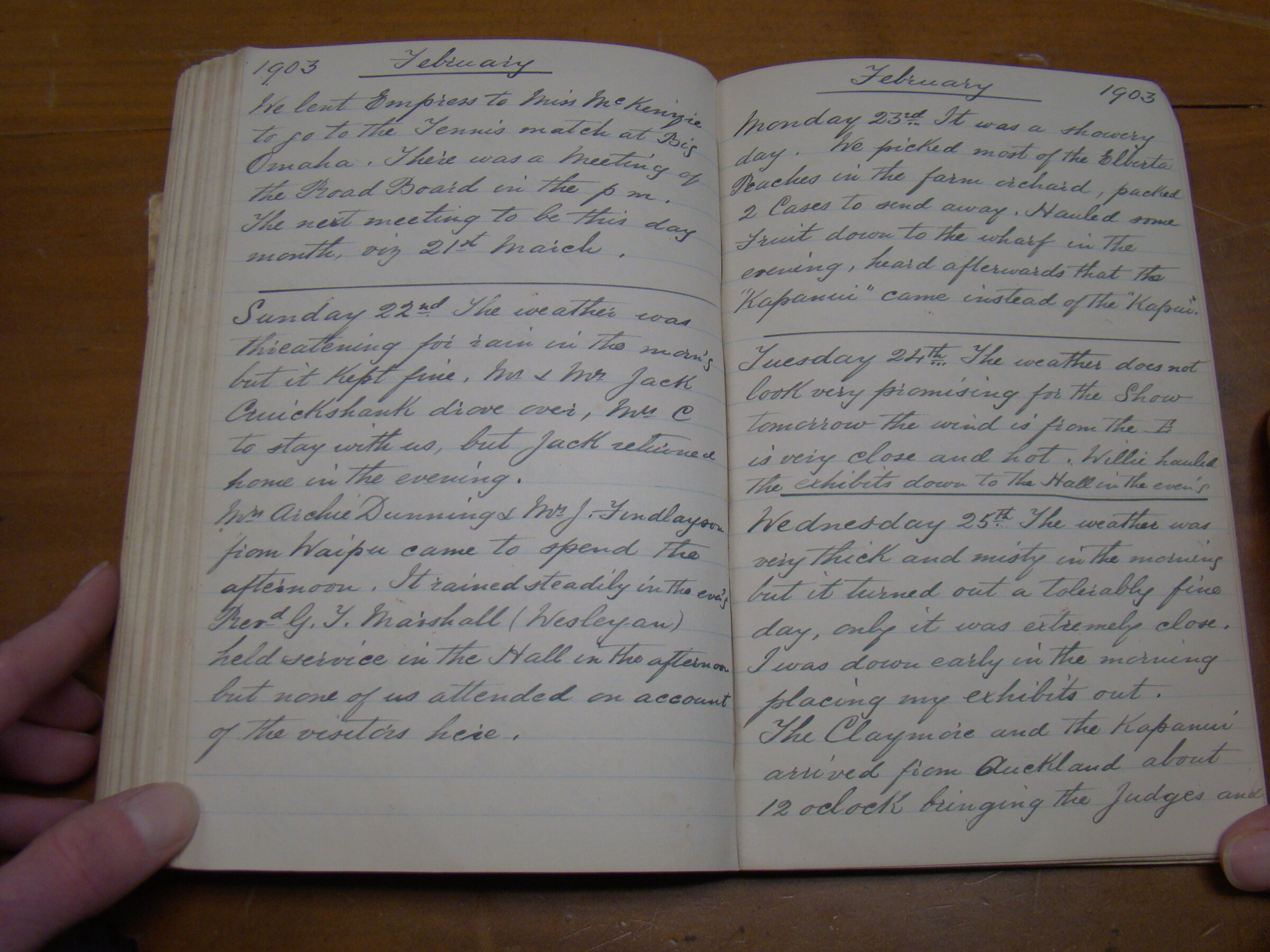 Original CS Clarke diary page