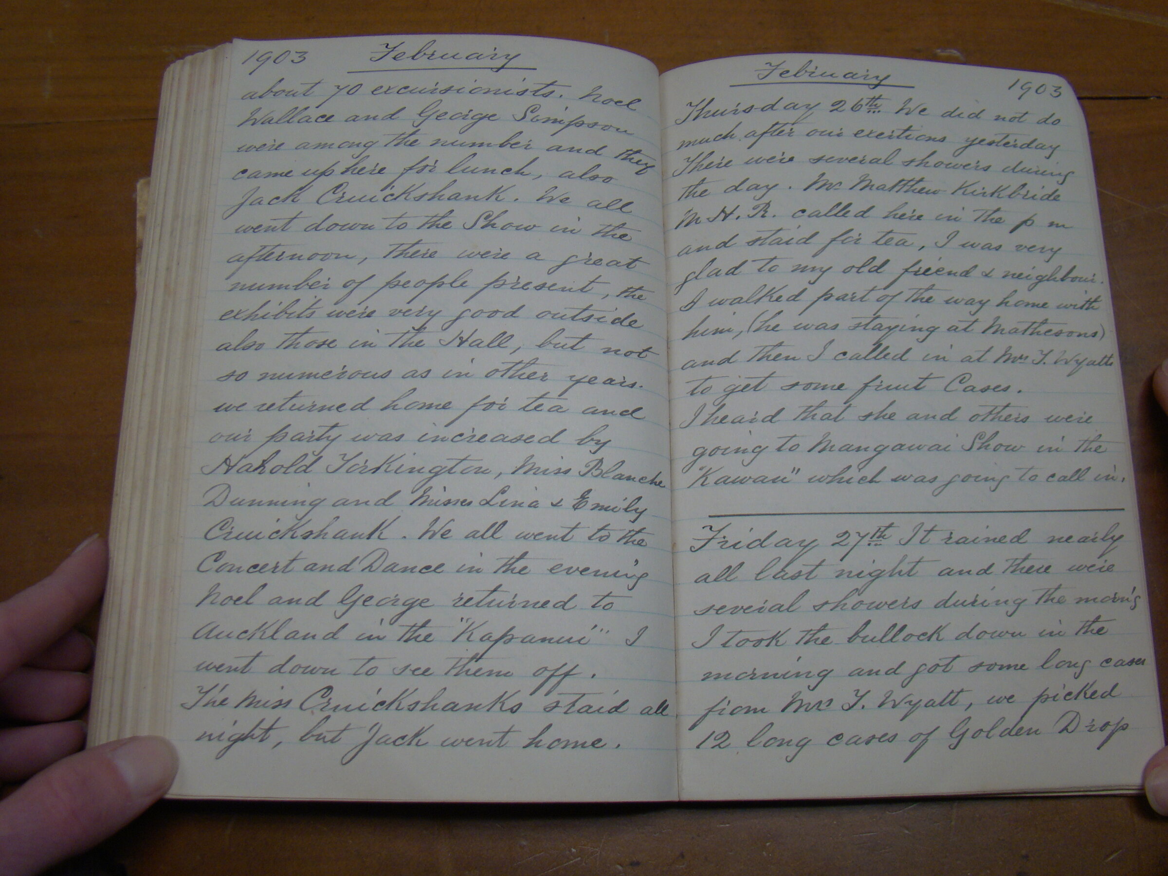 Original CS Clarke diary page