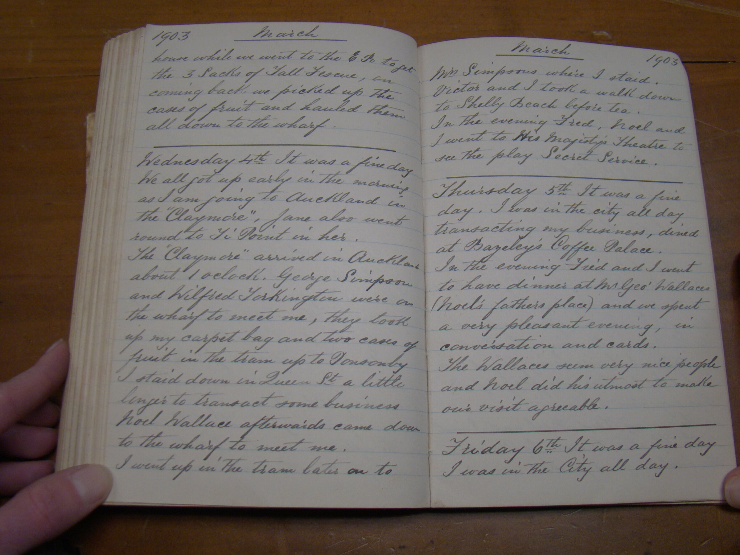 Original CS Clarke diary page