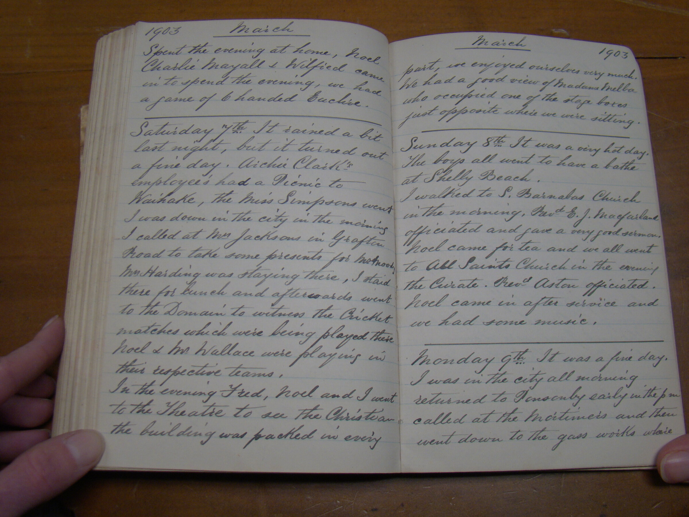 Original CS Clarke diary page