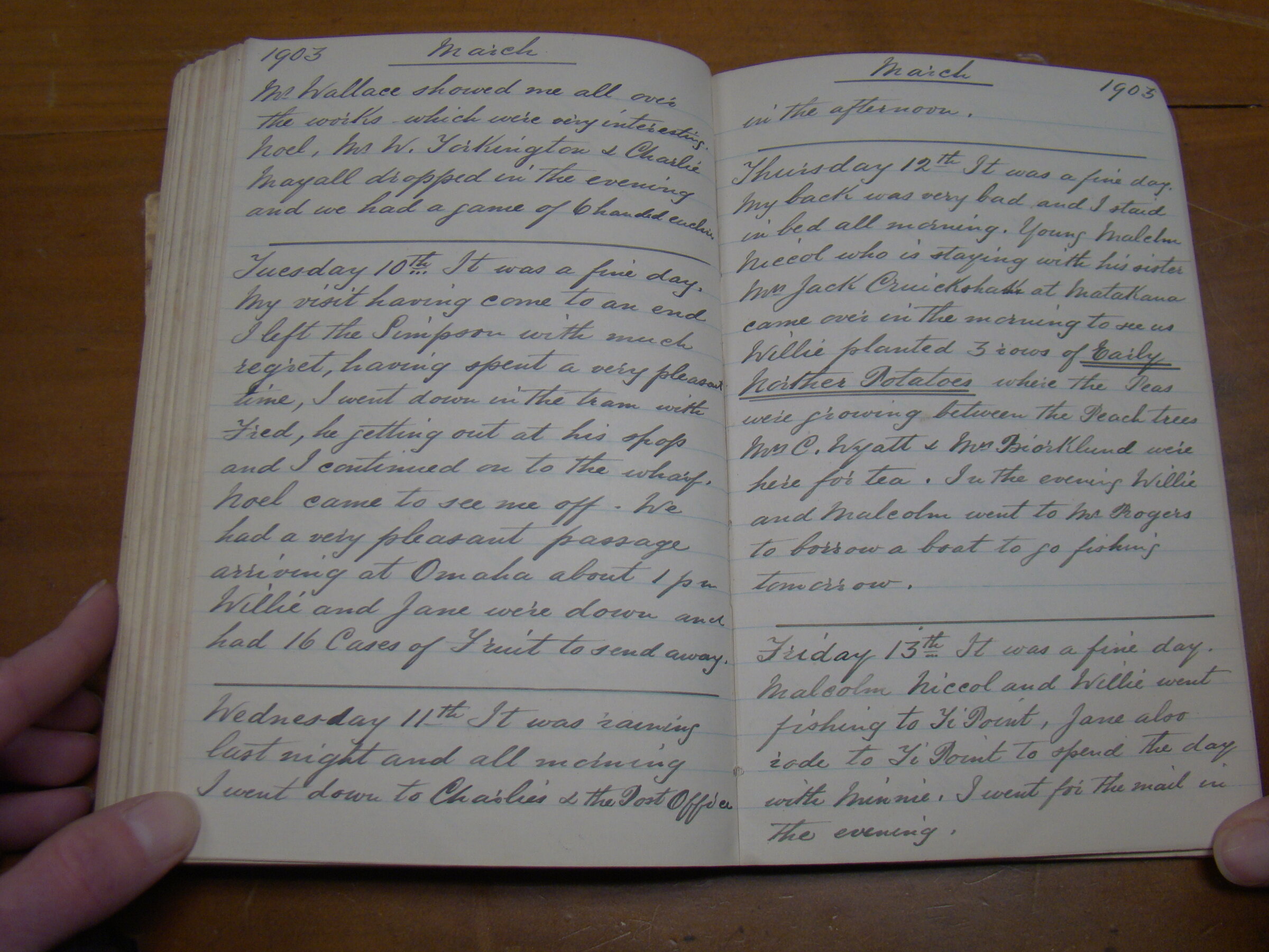 Original CS Clarke diary page
