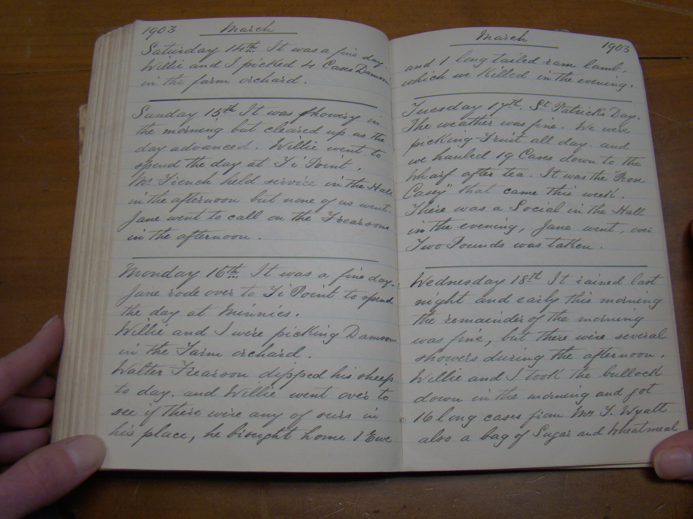 Original CS Clarke diary page