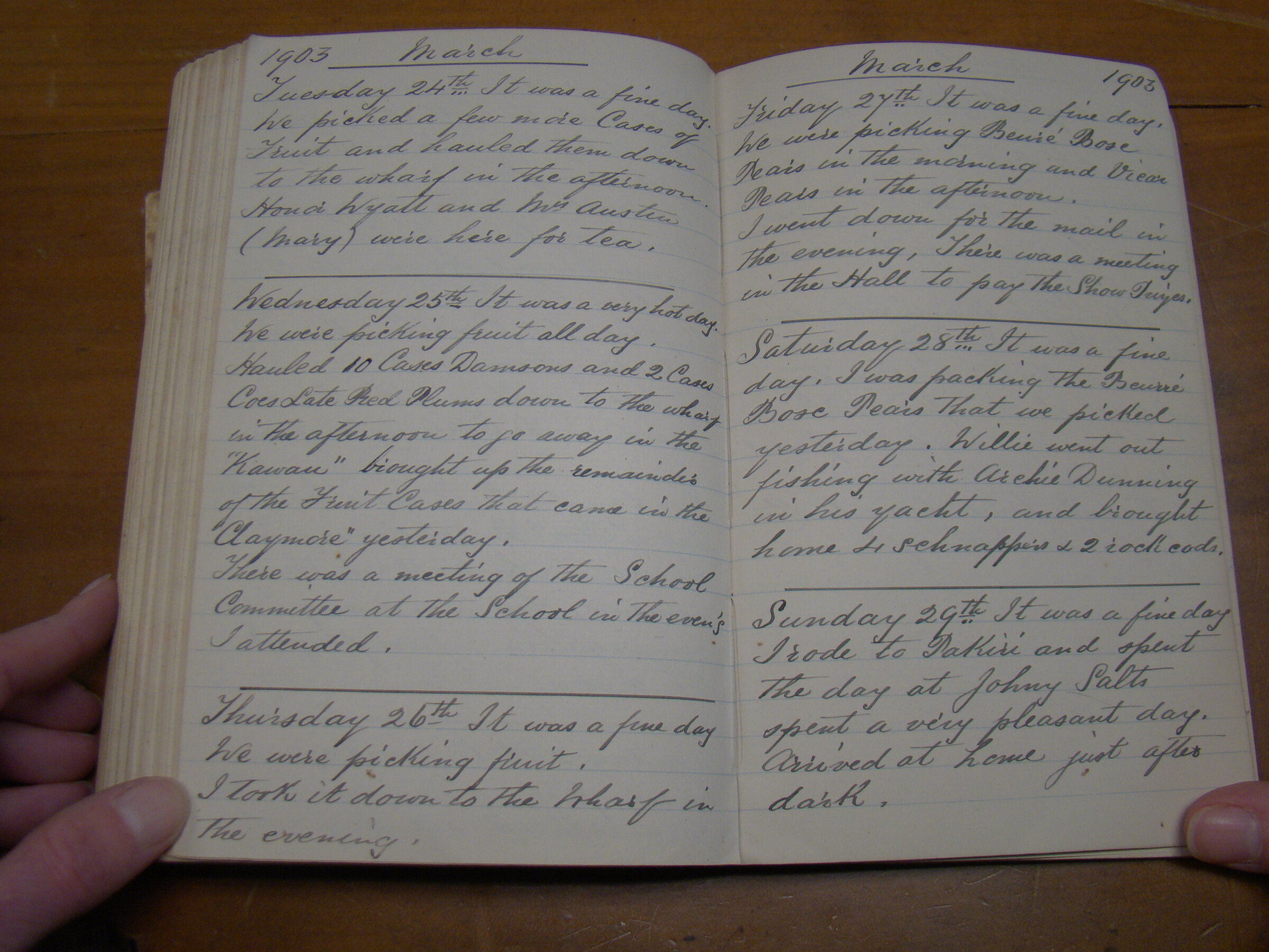 Original CS Clarke diary page