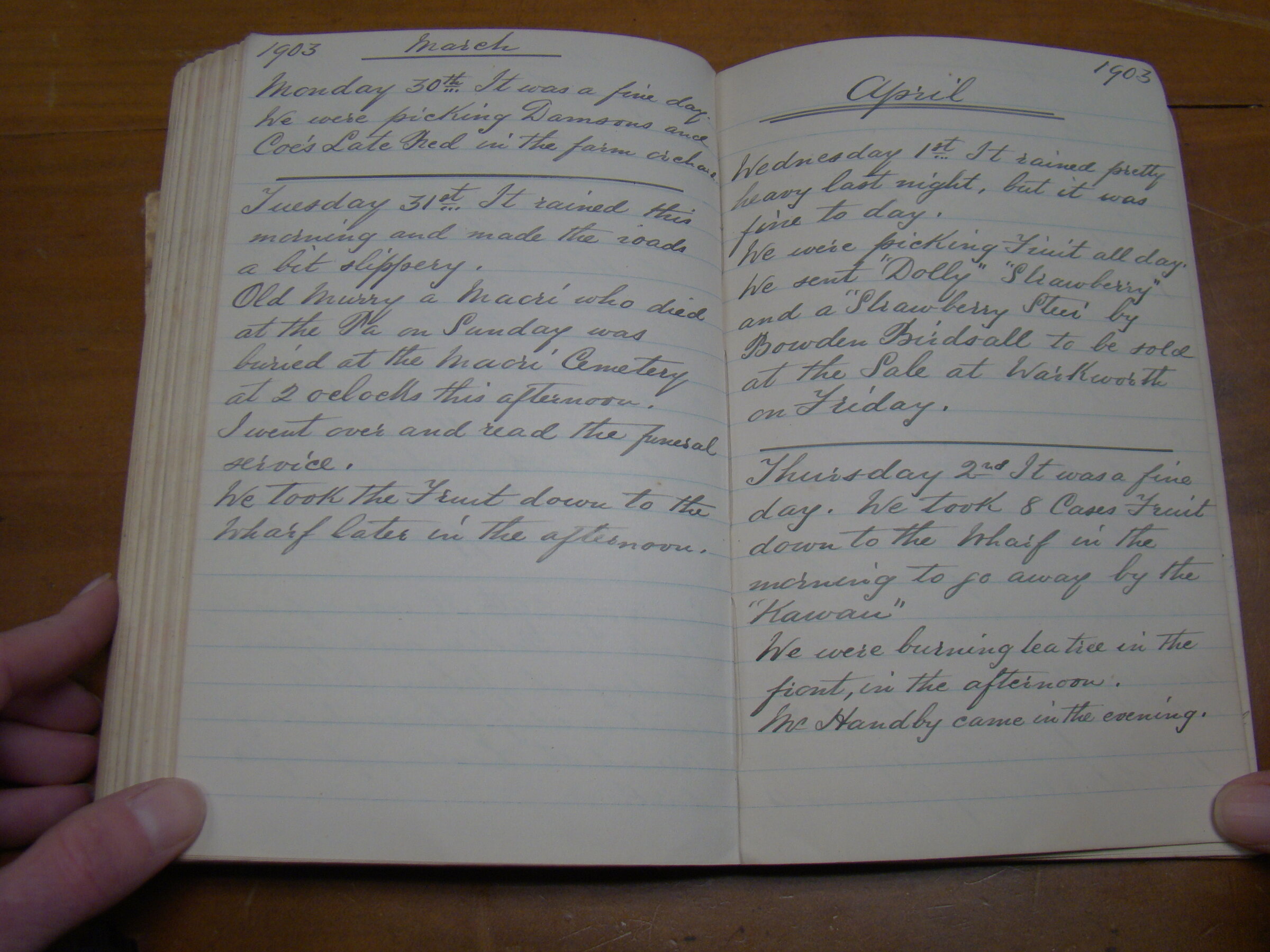Original CS Clarke diary page