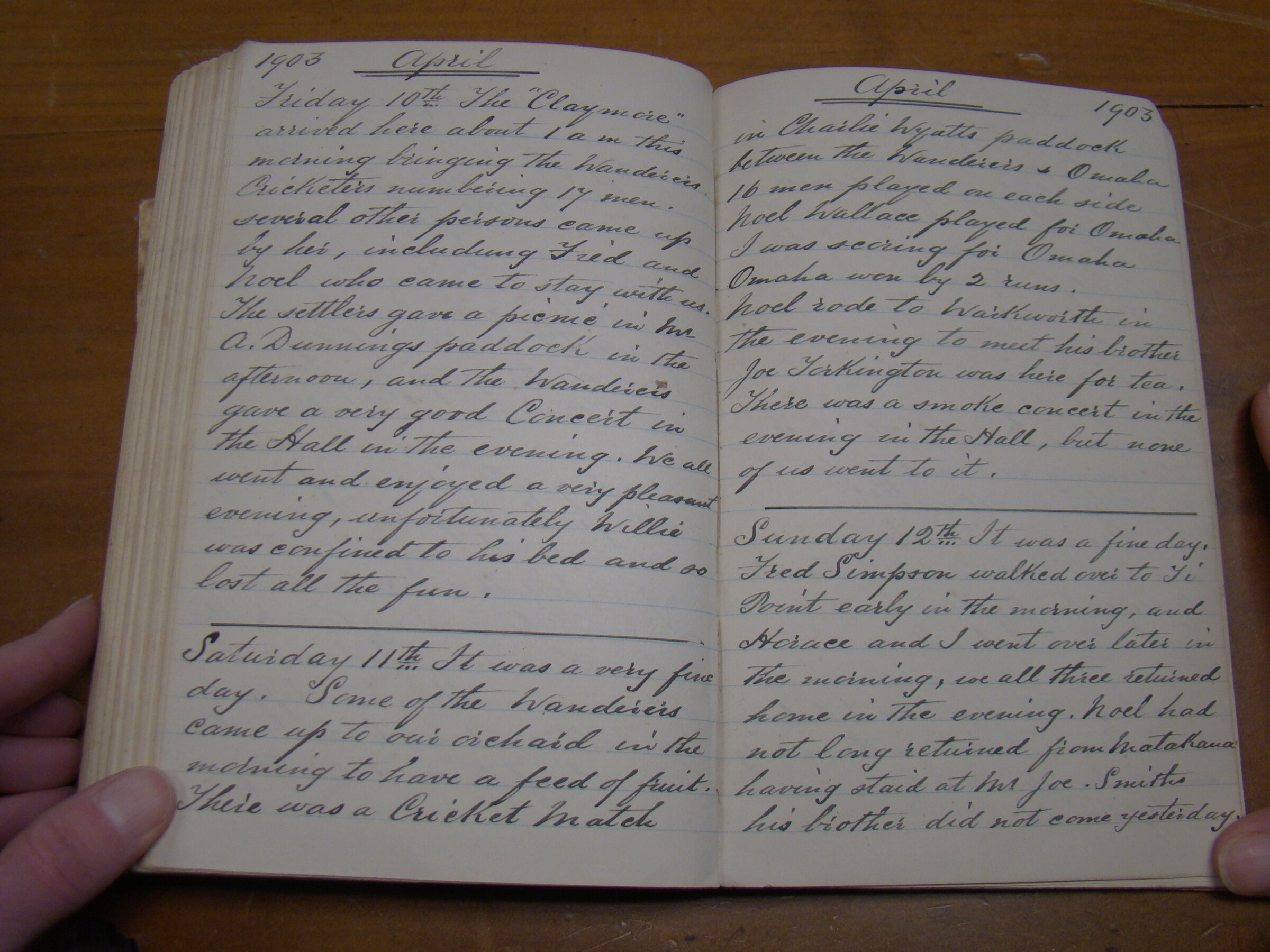 Original CS Clarke diary page