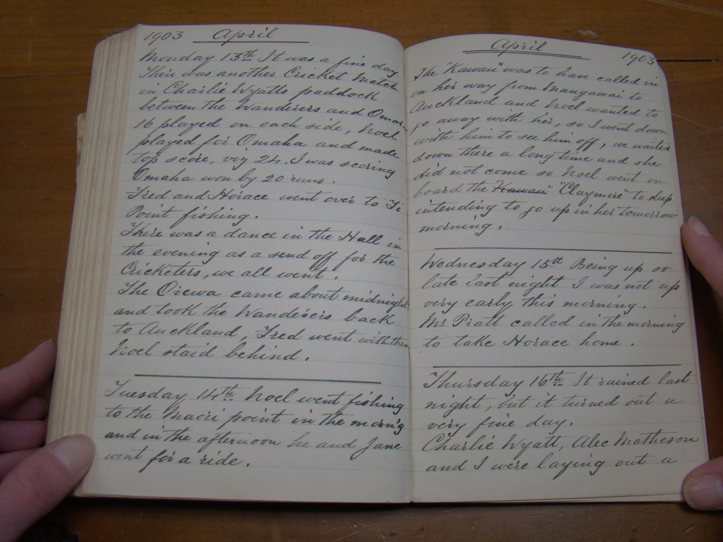 Original CS Clarke diary page