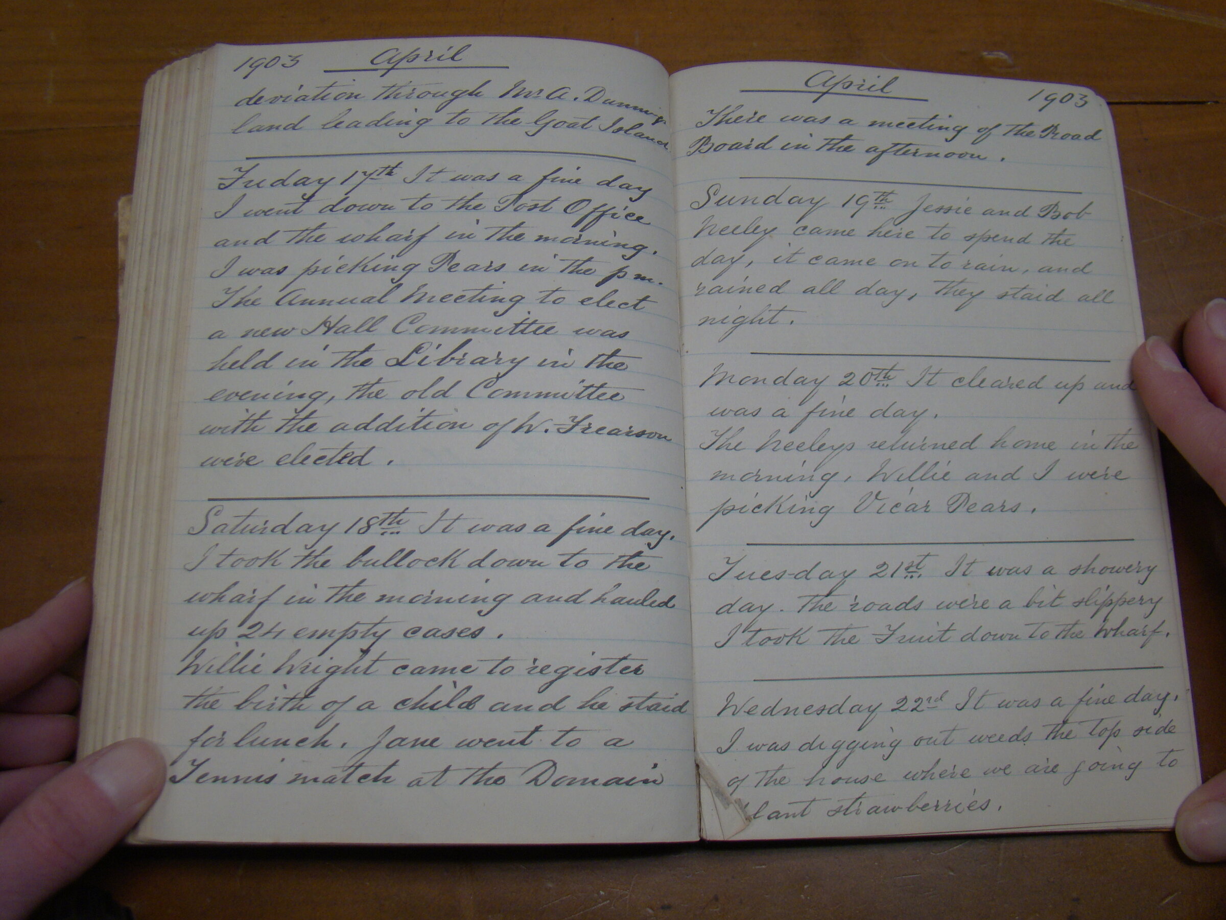 Original CS Clarke diary page