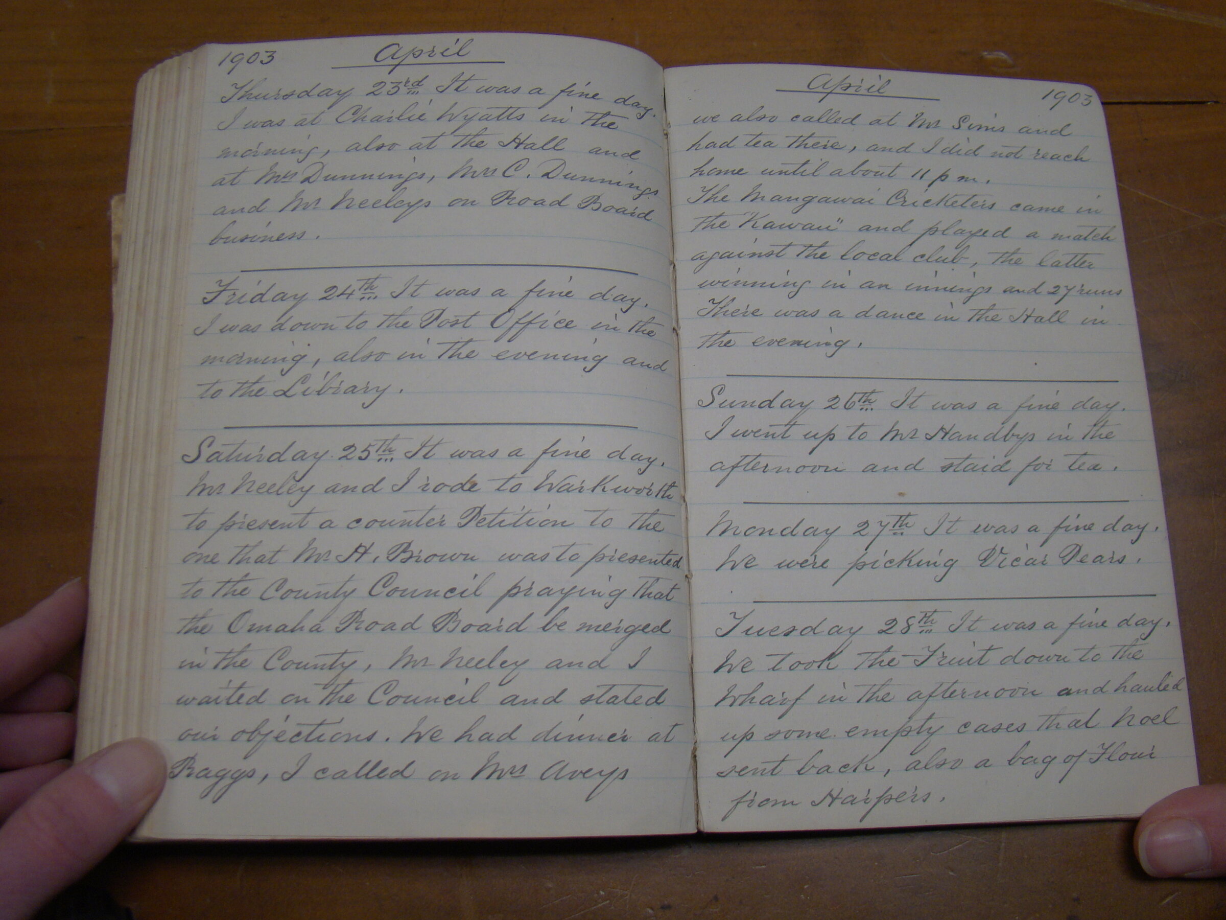 Original CS Clarke diary page