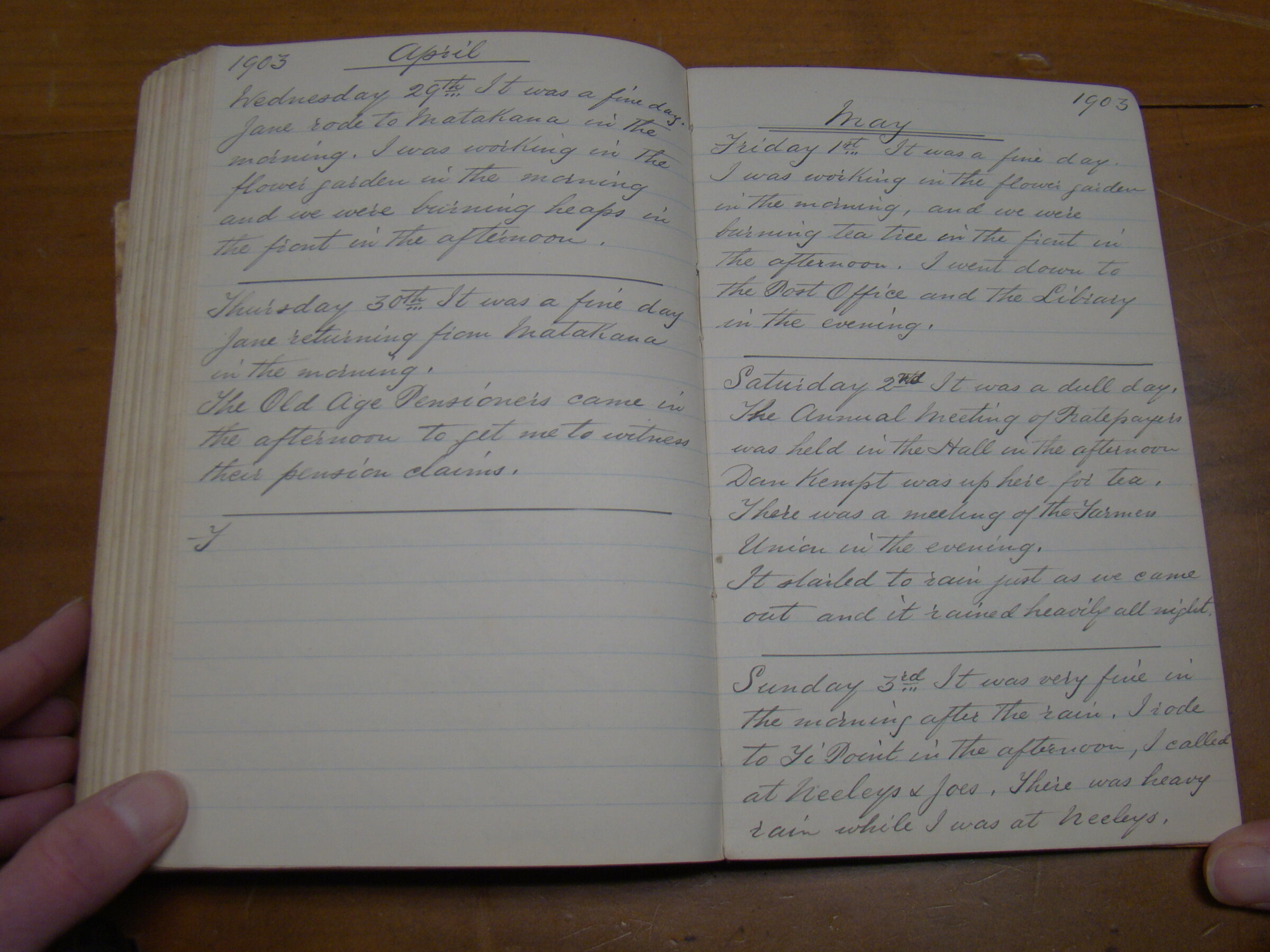 Original CS Clarke diary page