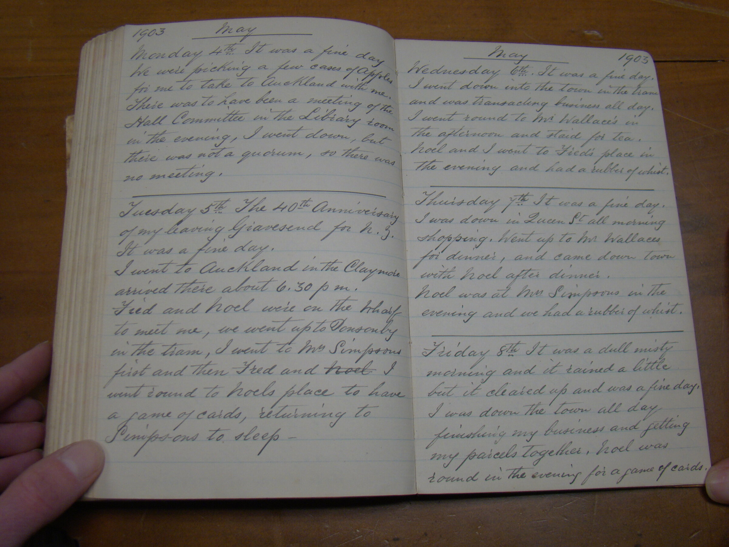Original CS Clarke diary page