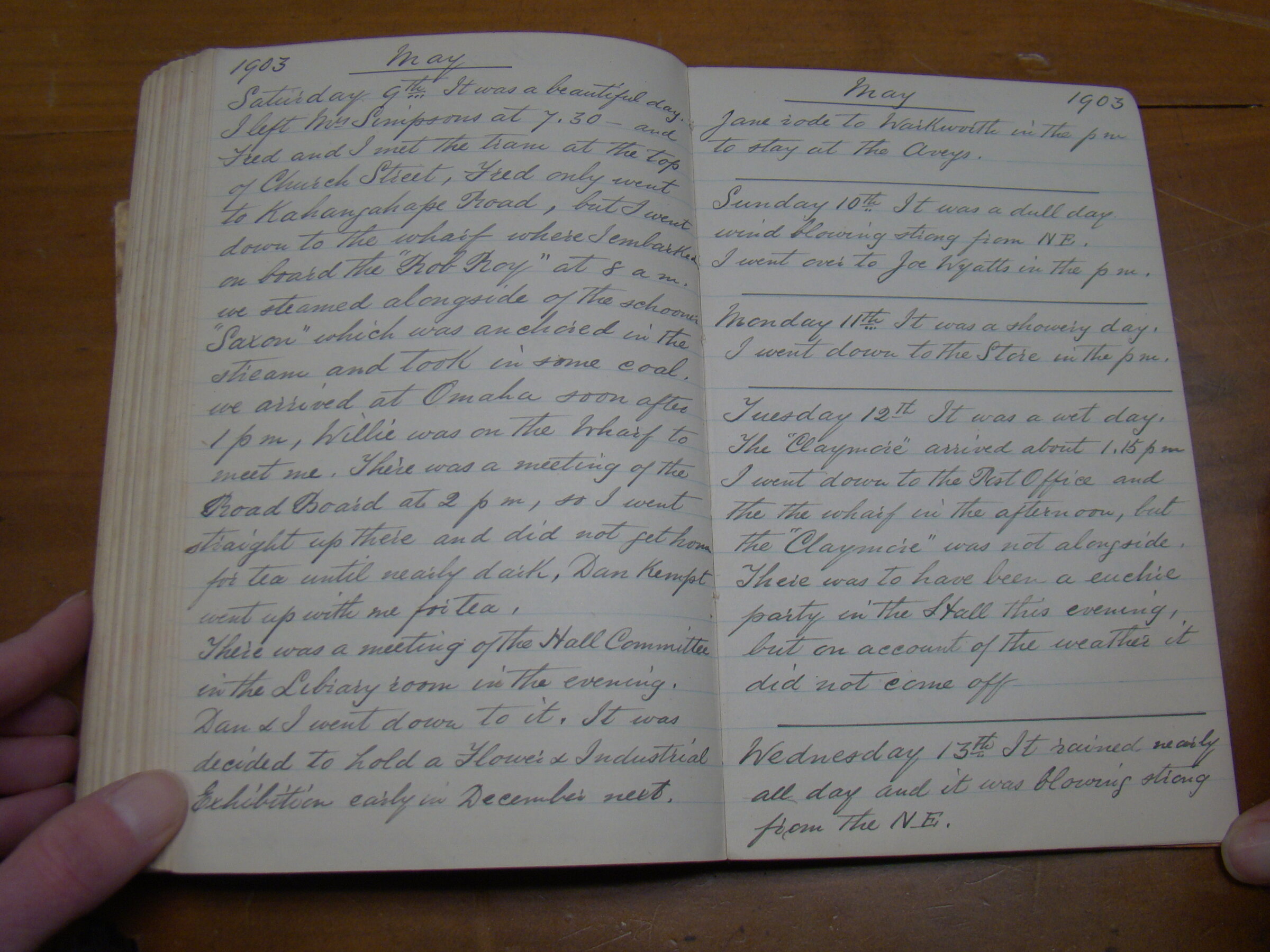 Original CS Clarke diary page