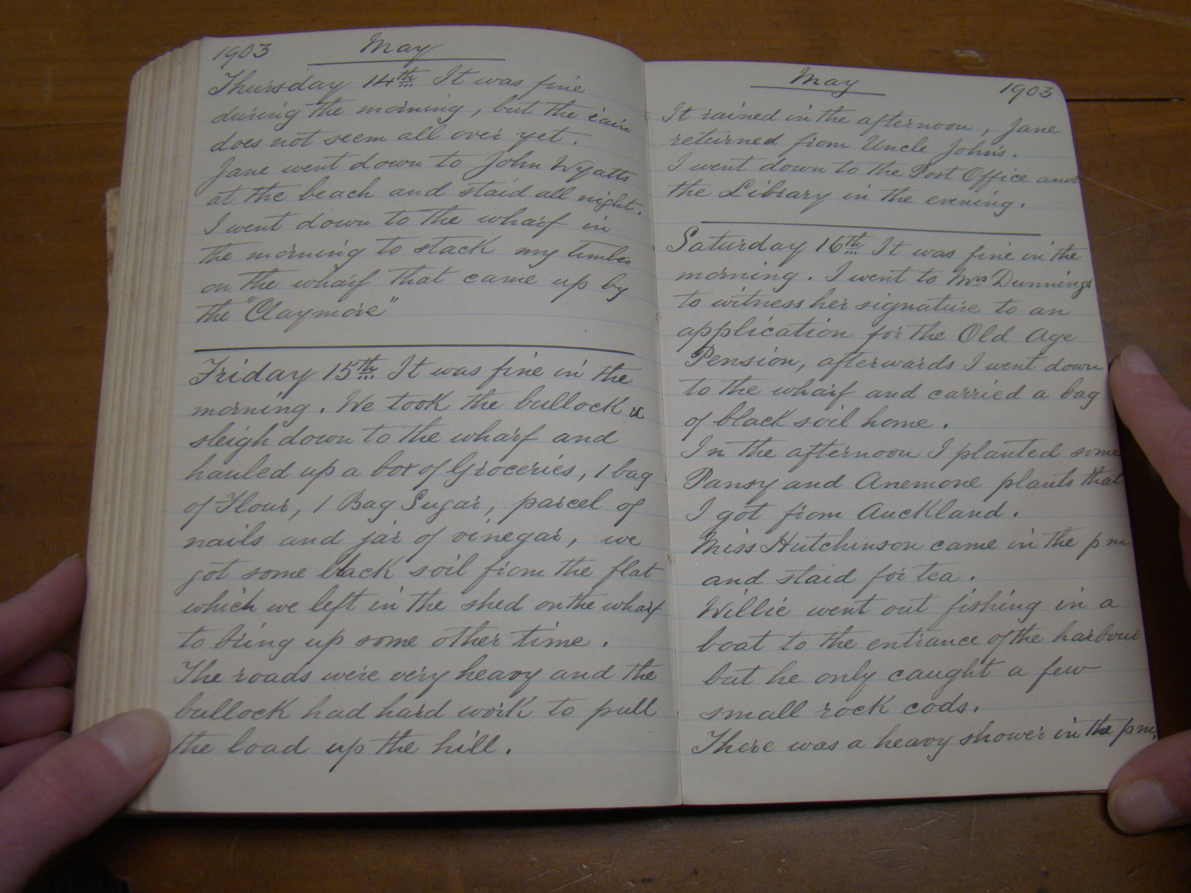 Original CS Clarke diary page