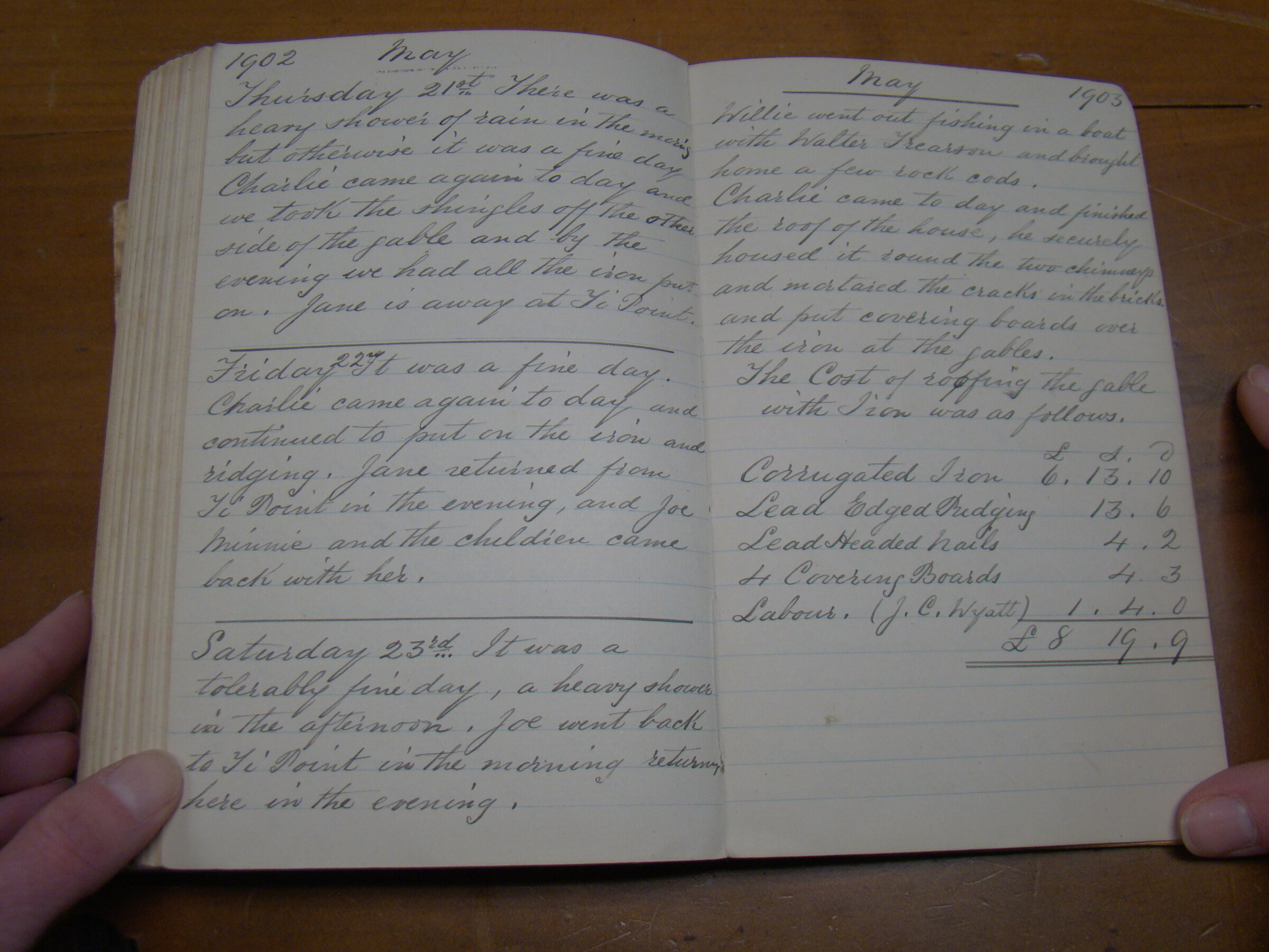 Original CS Clarke diary page