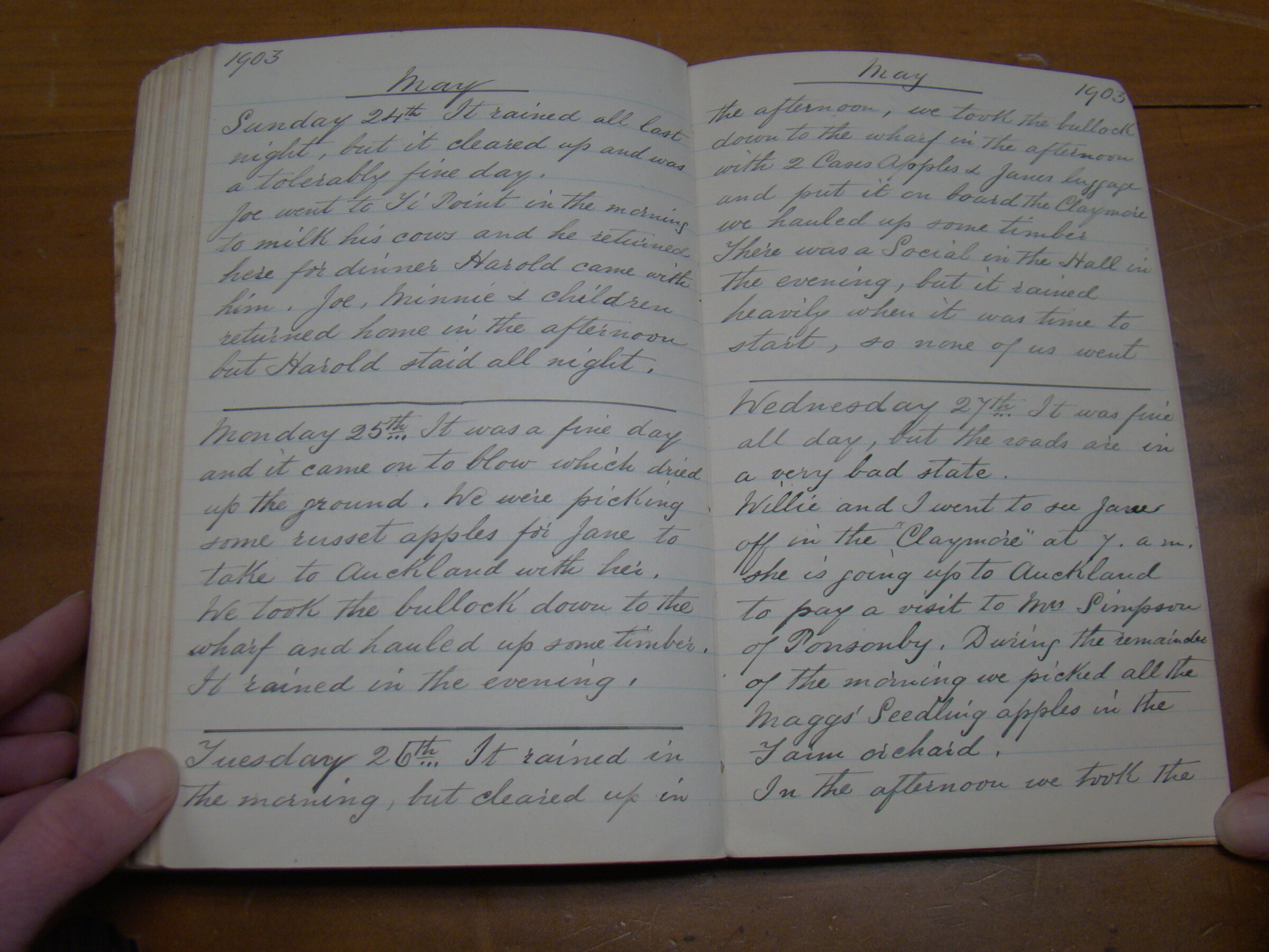Original CS Clarke diary page