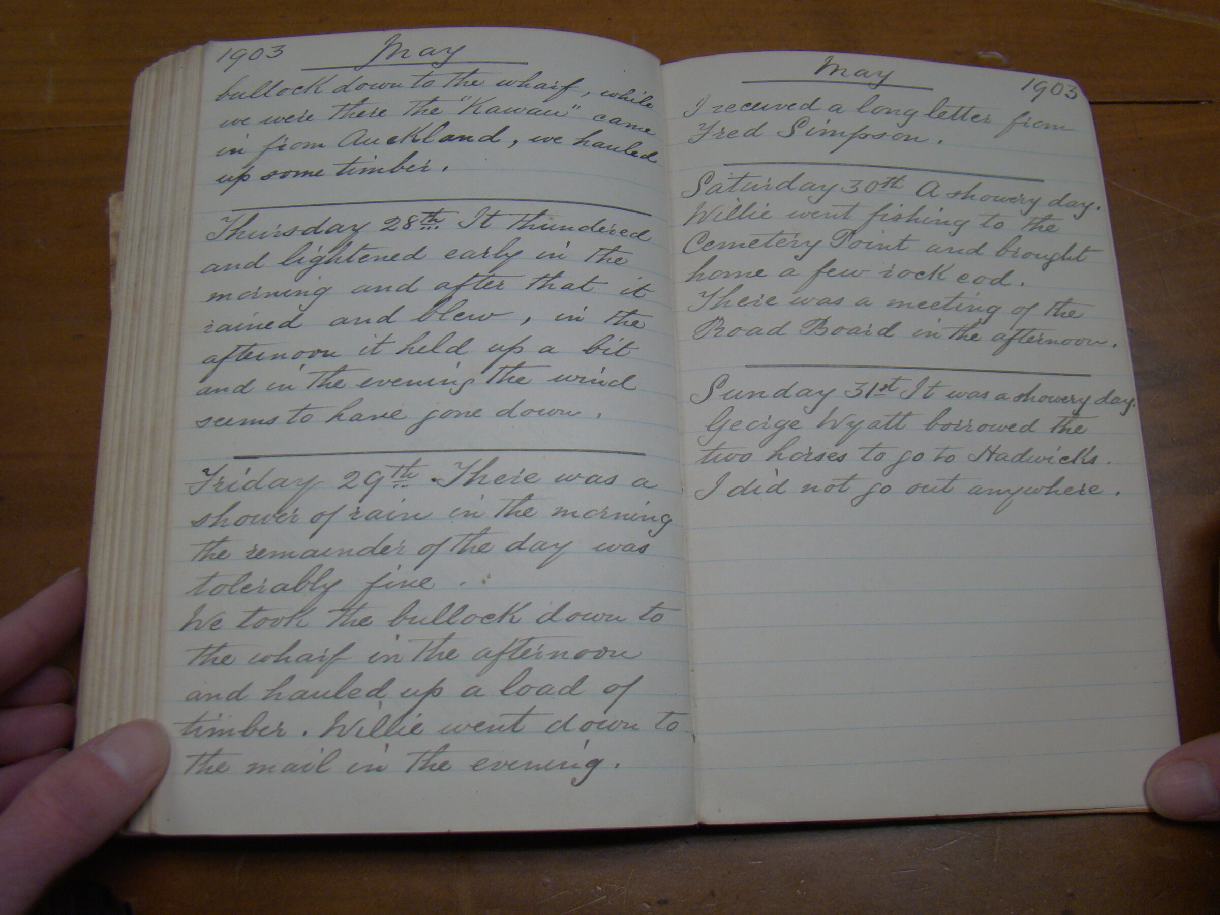 Original CS Clarke diary page