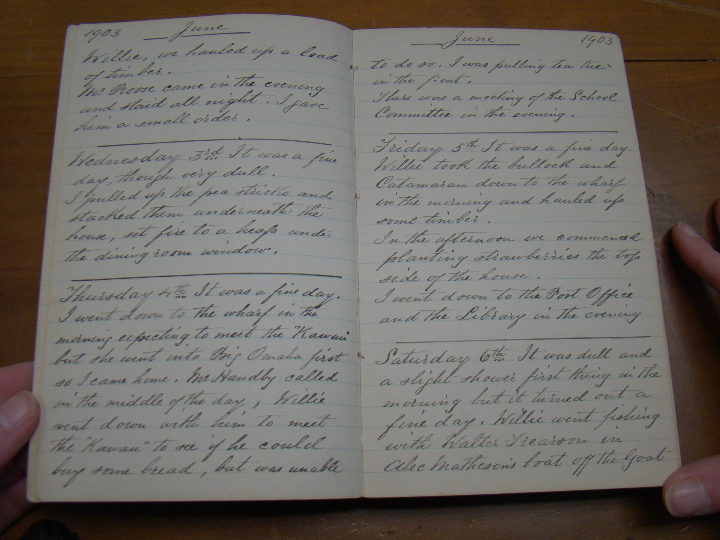 Original CS Clarke diary page