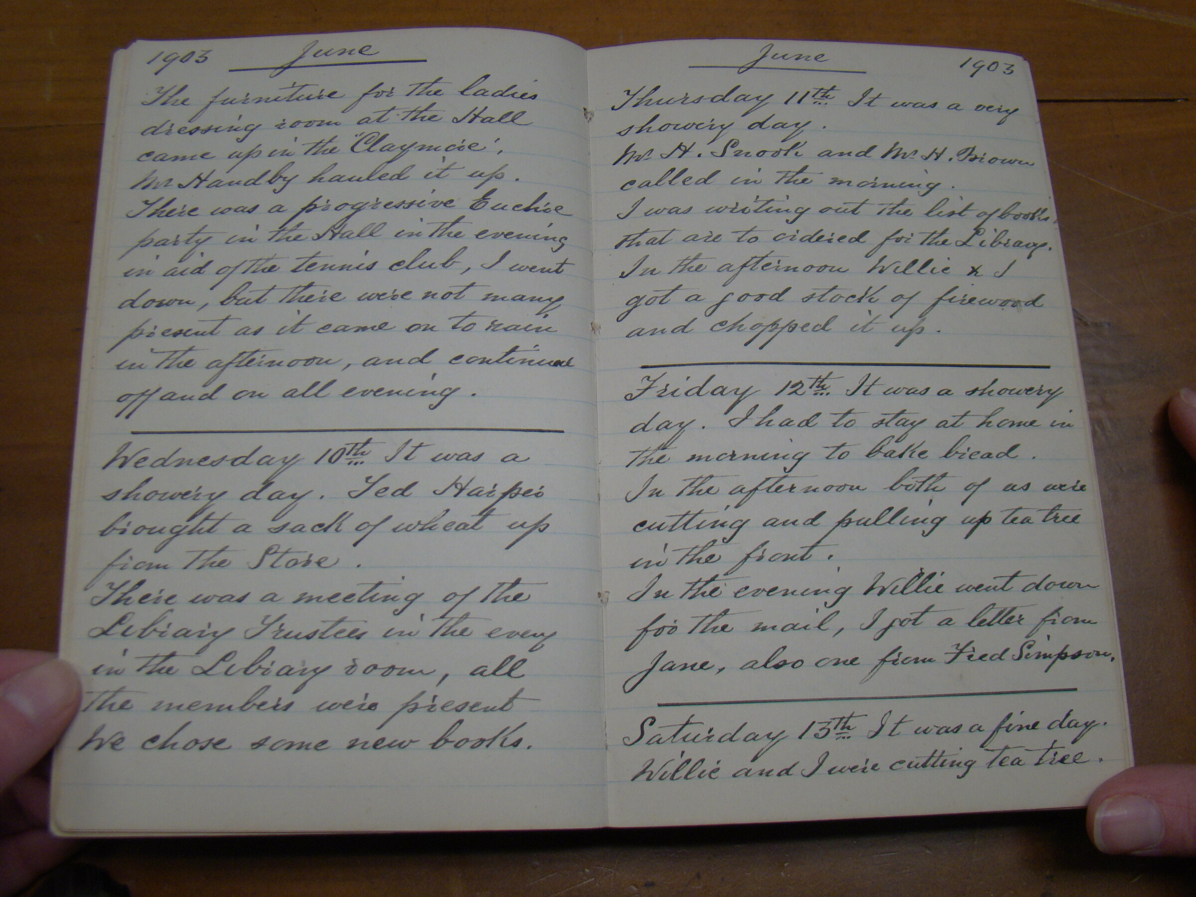Original CS Clarke diary page