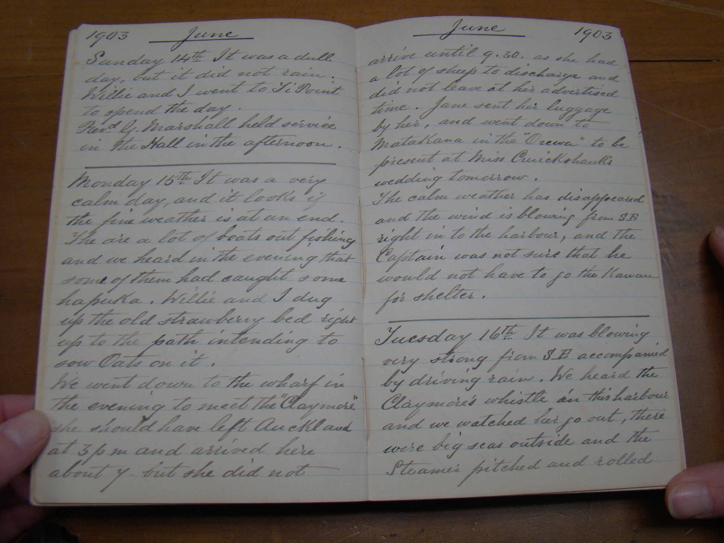 Original CS Clarke diary page