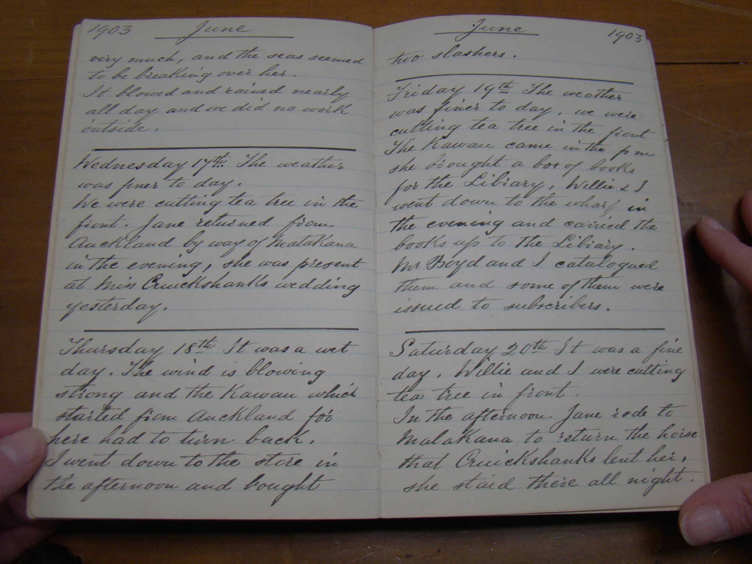 Original CS Clarke diary page