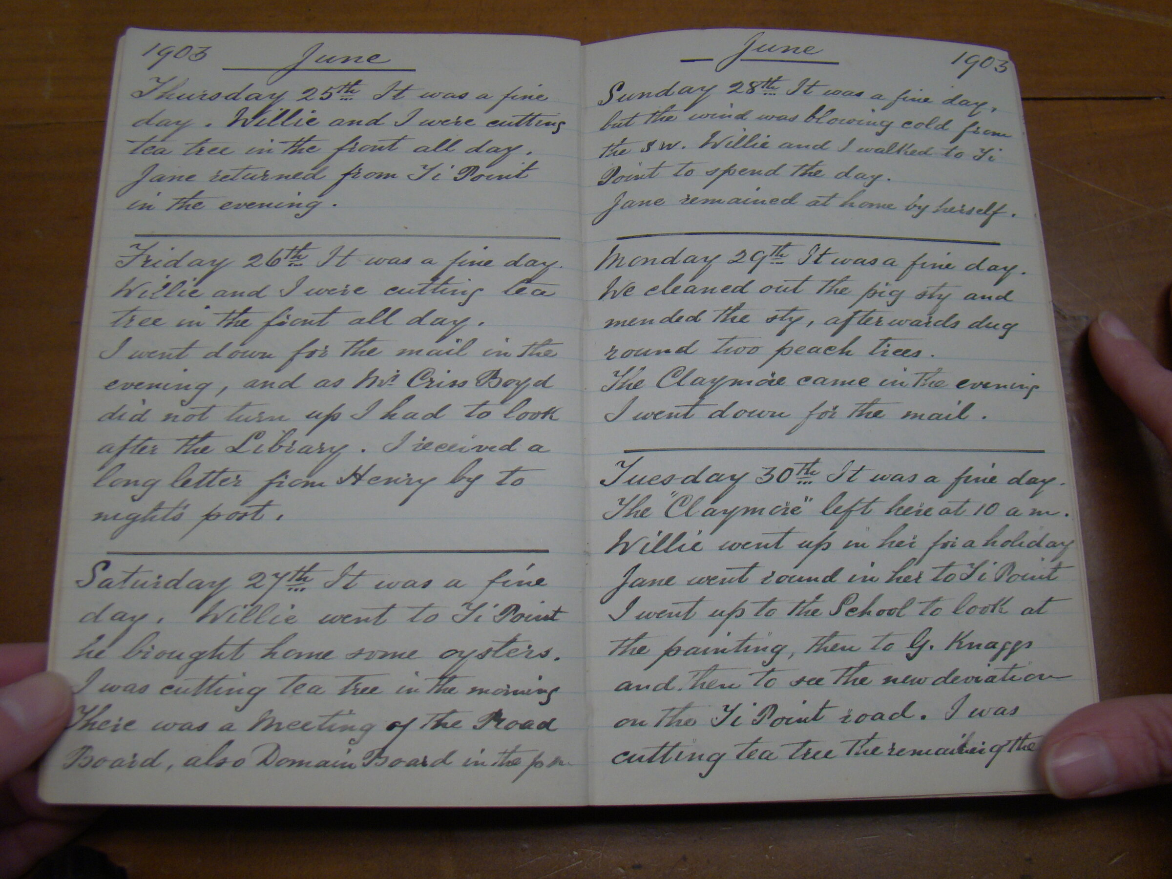 Original CS Clarke diary page