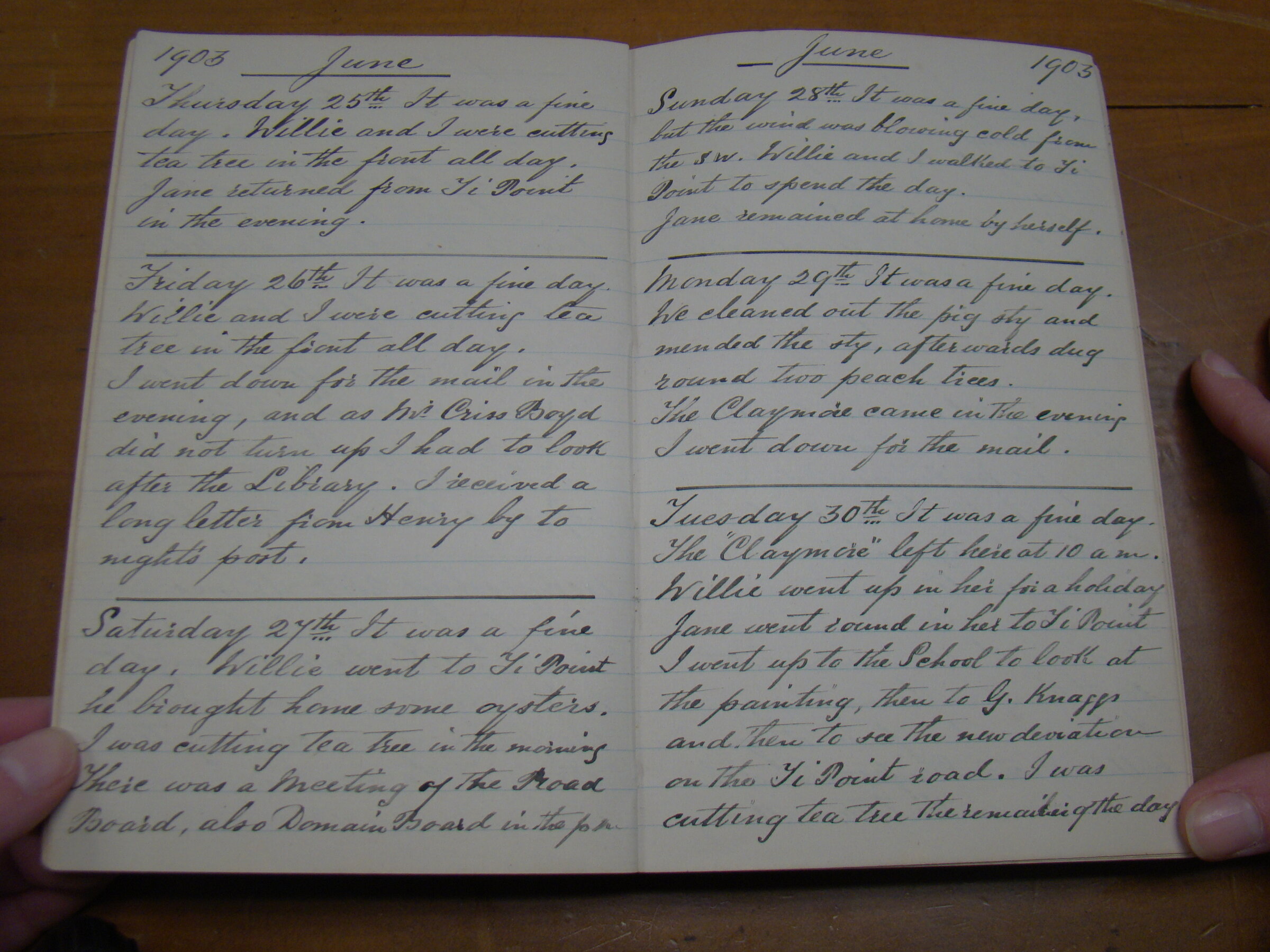 Original CS Clarke diary page
