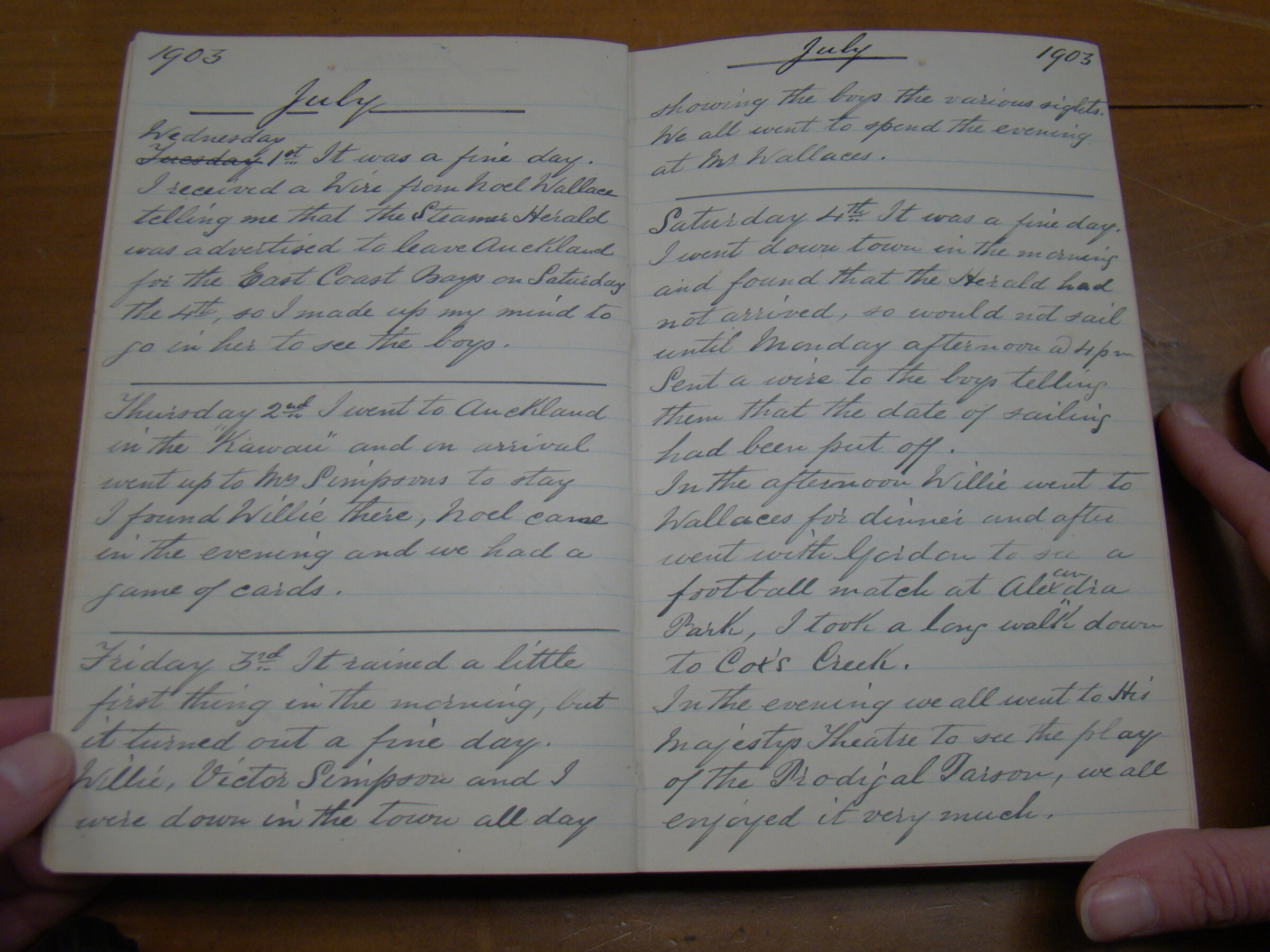 Original CS Clarke diary page