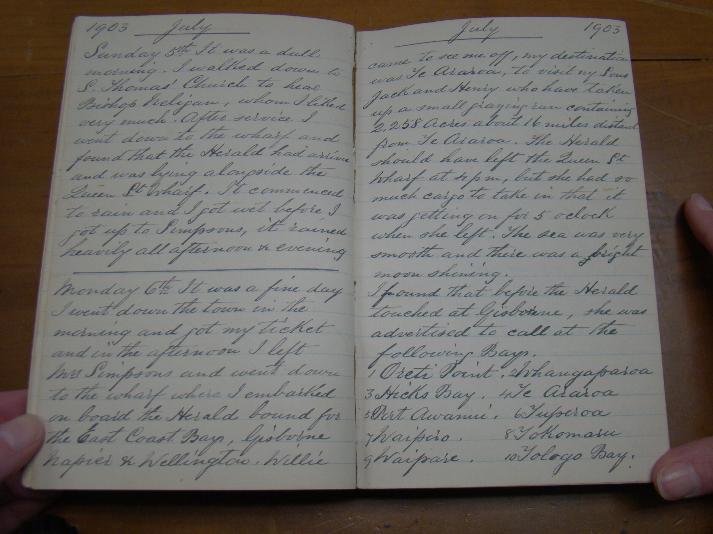 Original CS Clarke diary page