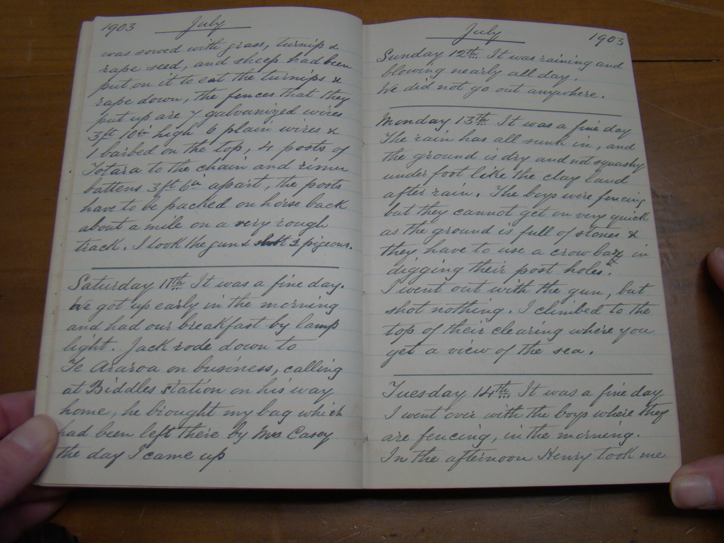 Original CS Clarke diary page