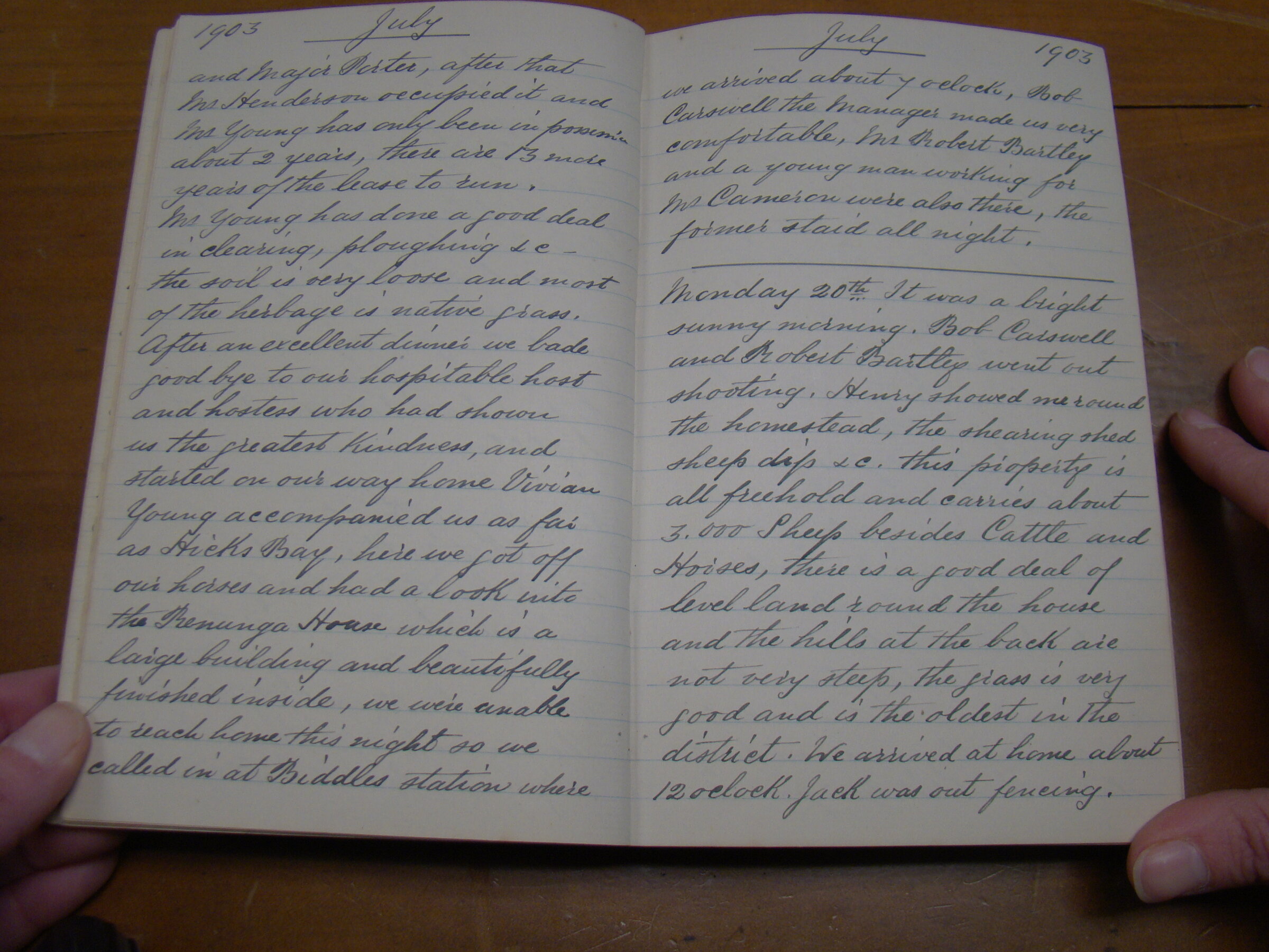 Original CS Clarke diary page