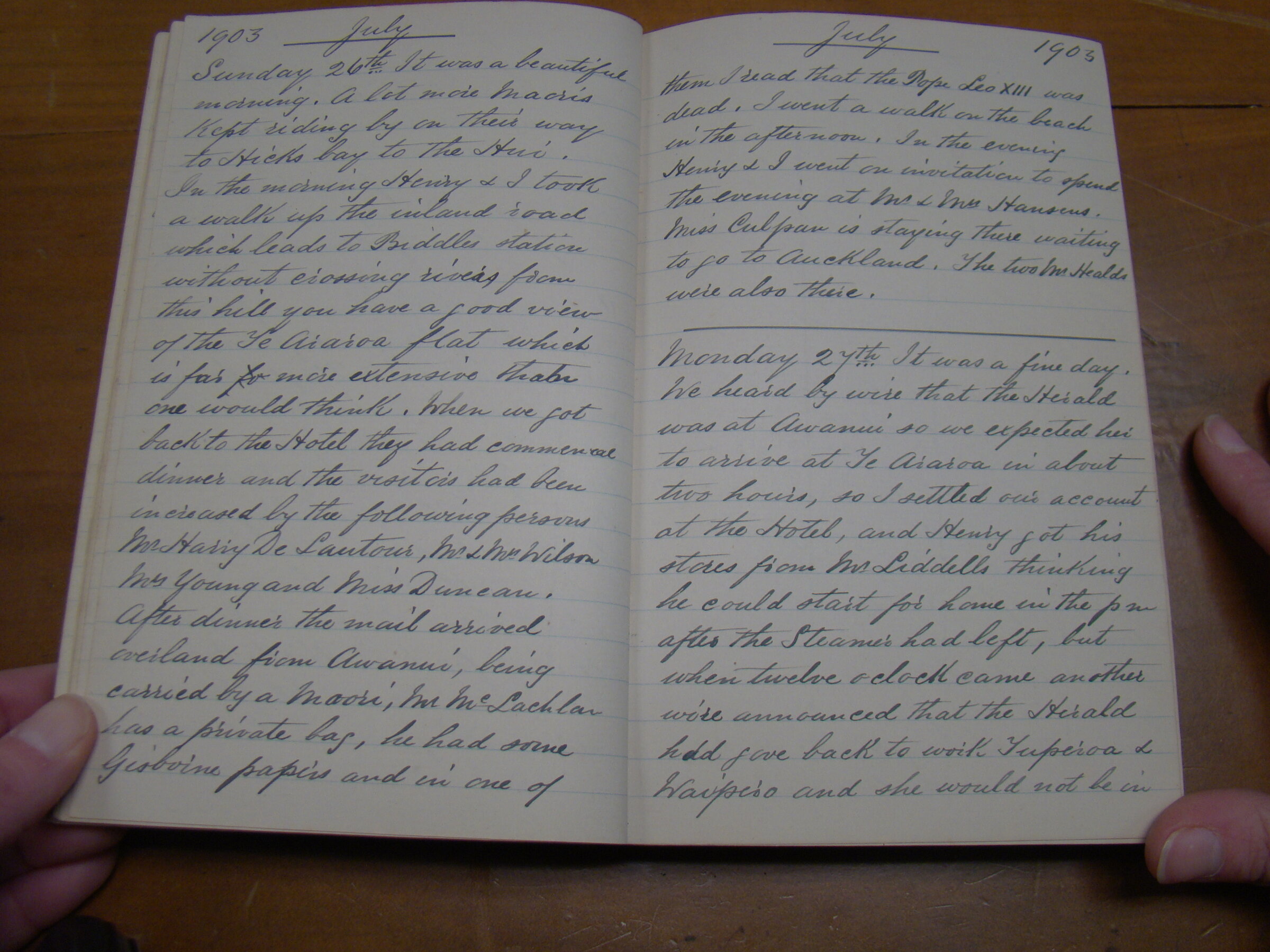 Original CS Clarke diary page