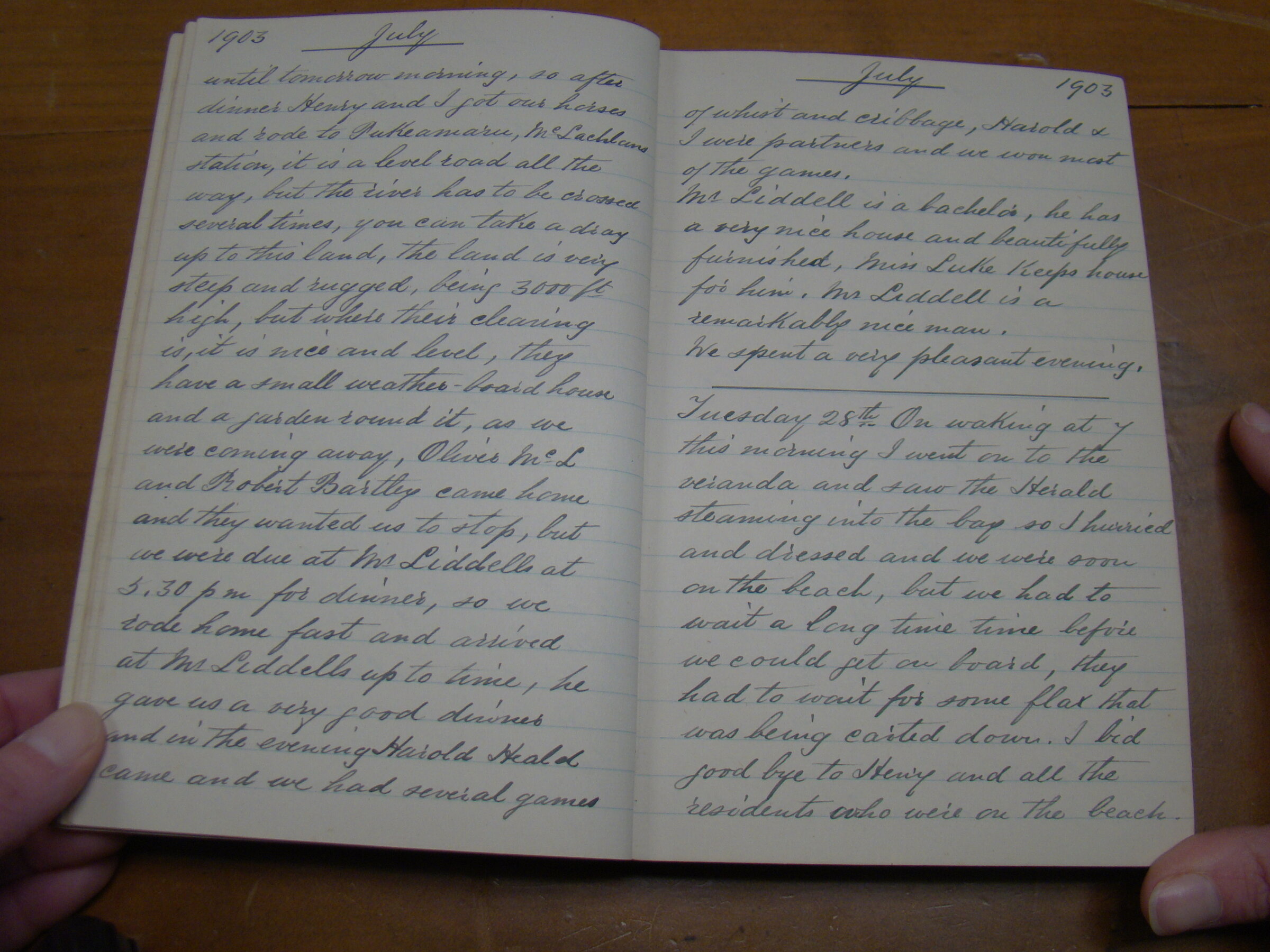 Original CS Clarke diary page