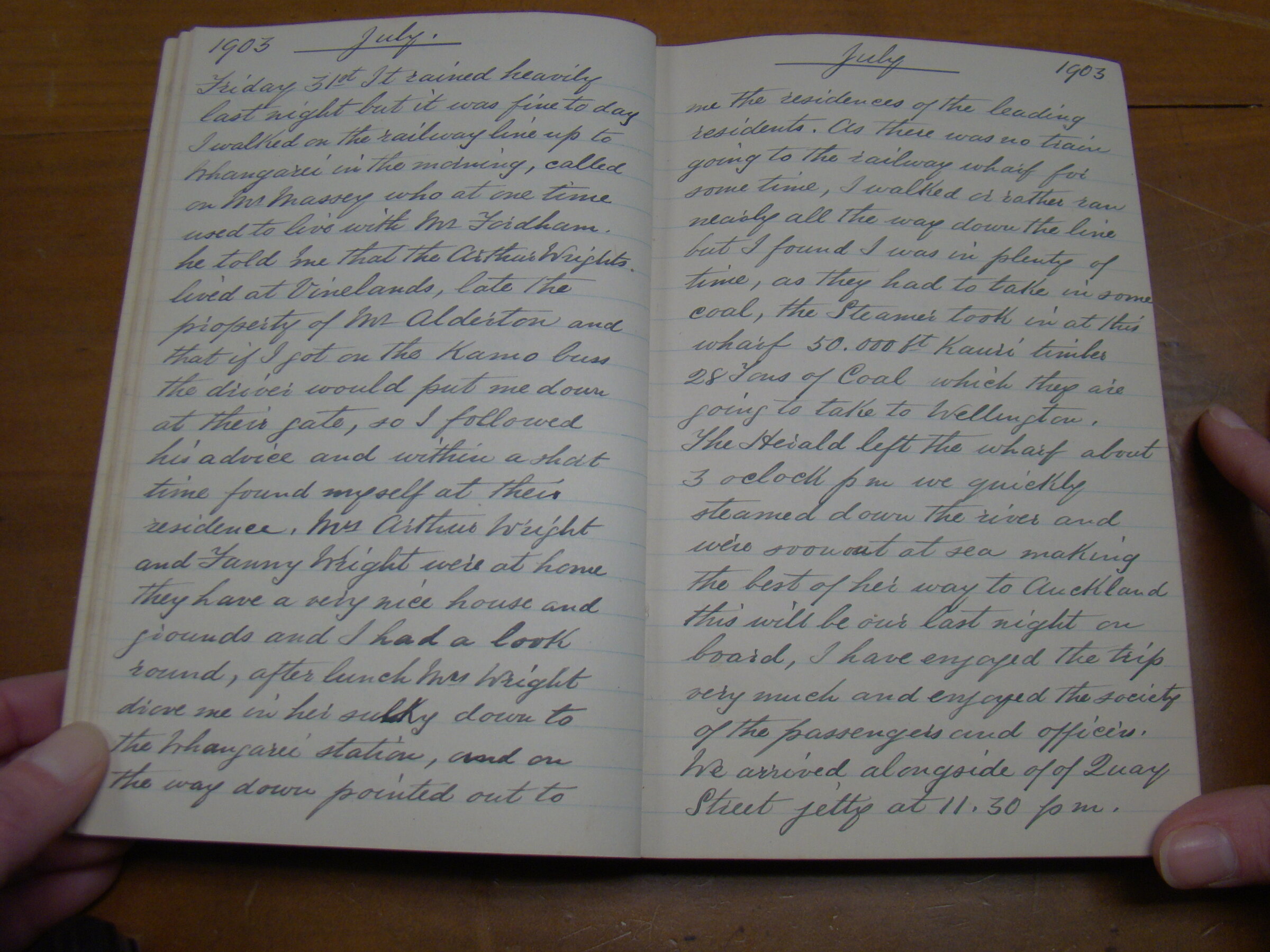 Original CS Clarke diary page