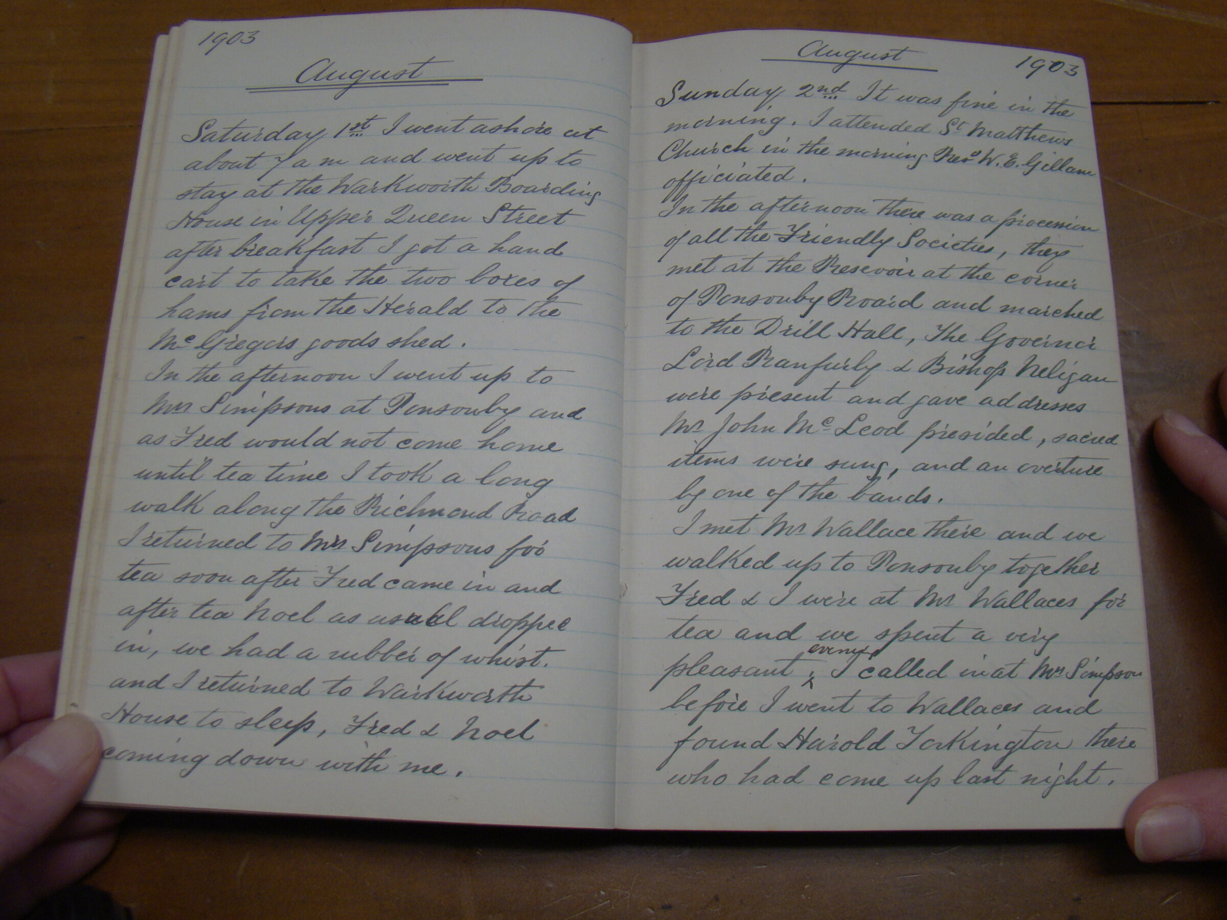 Original CS Clarke diary page