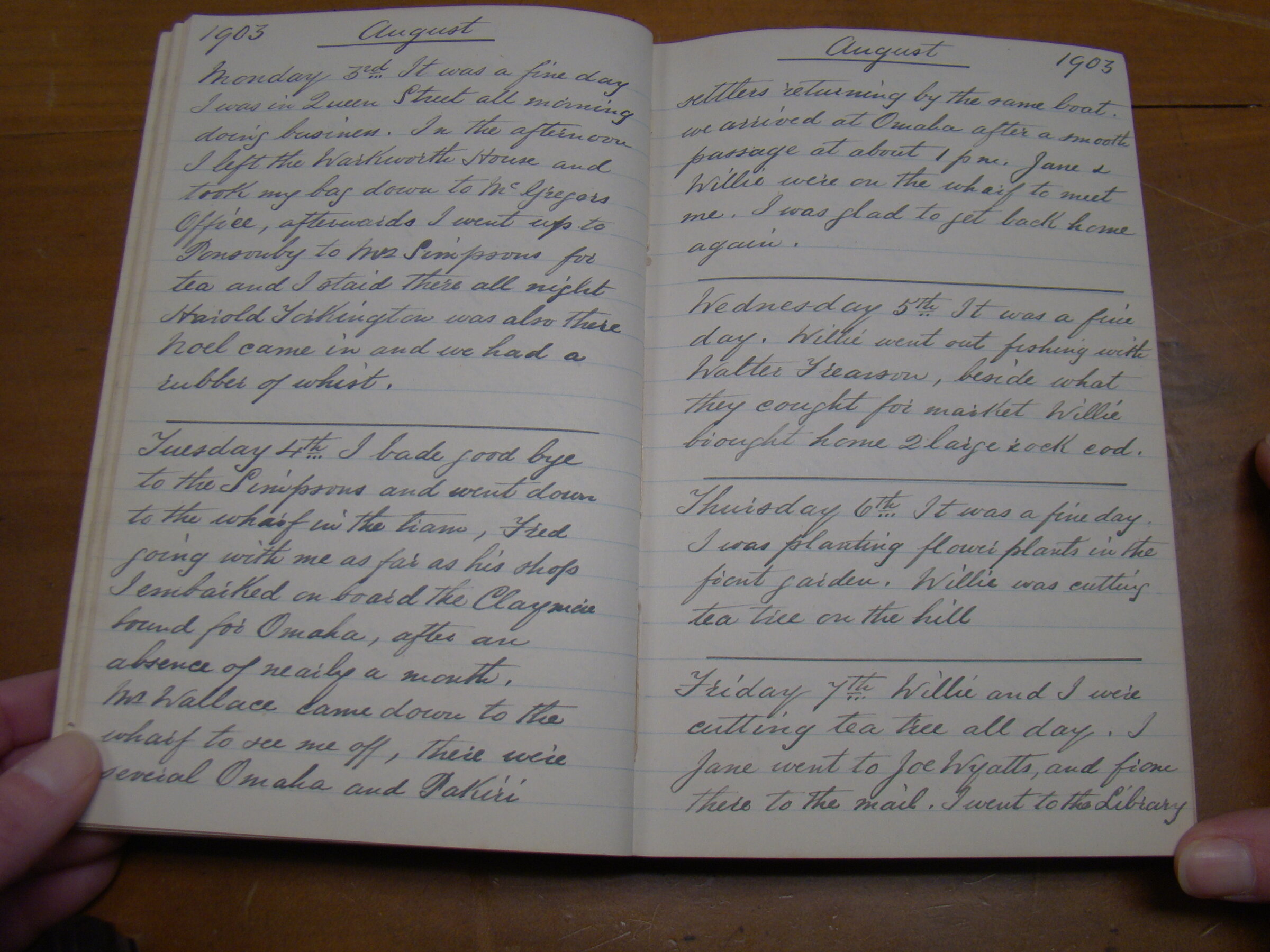 Original CS Clarke diary page