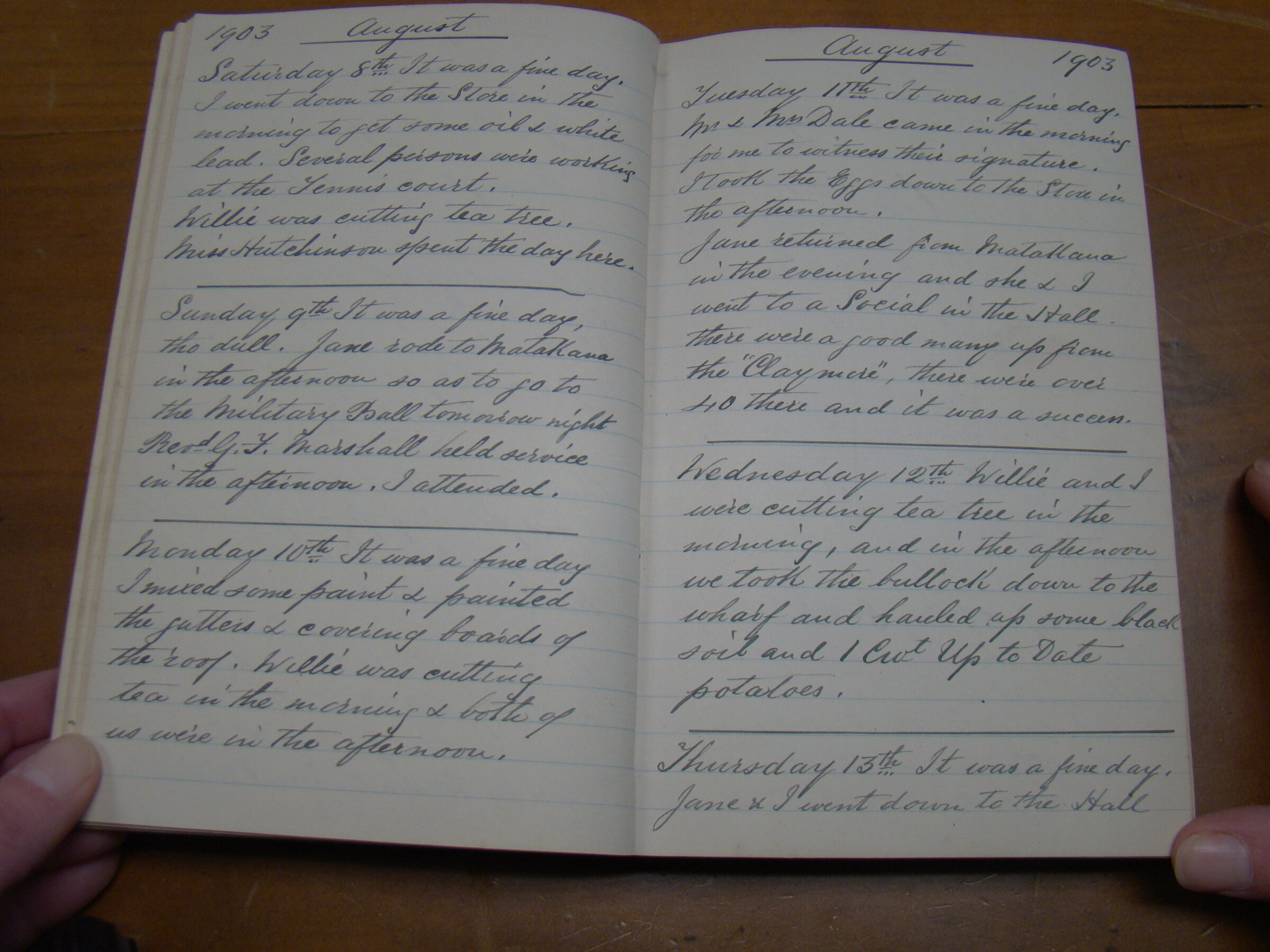 Original CS Clarke diary page