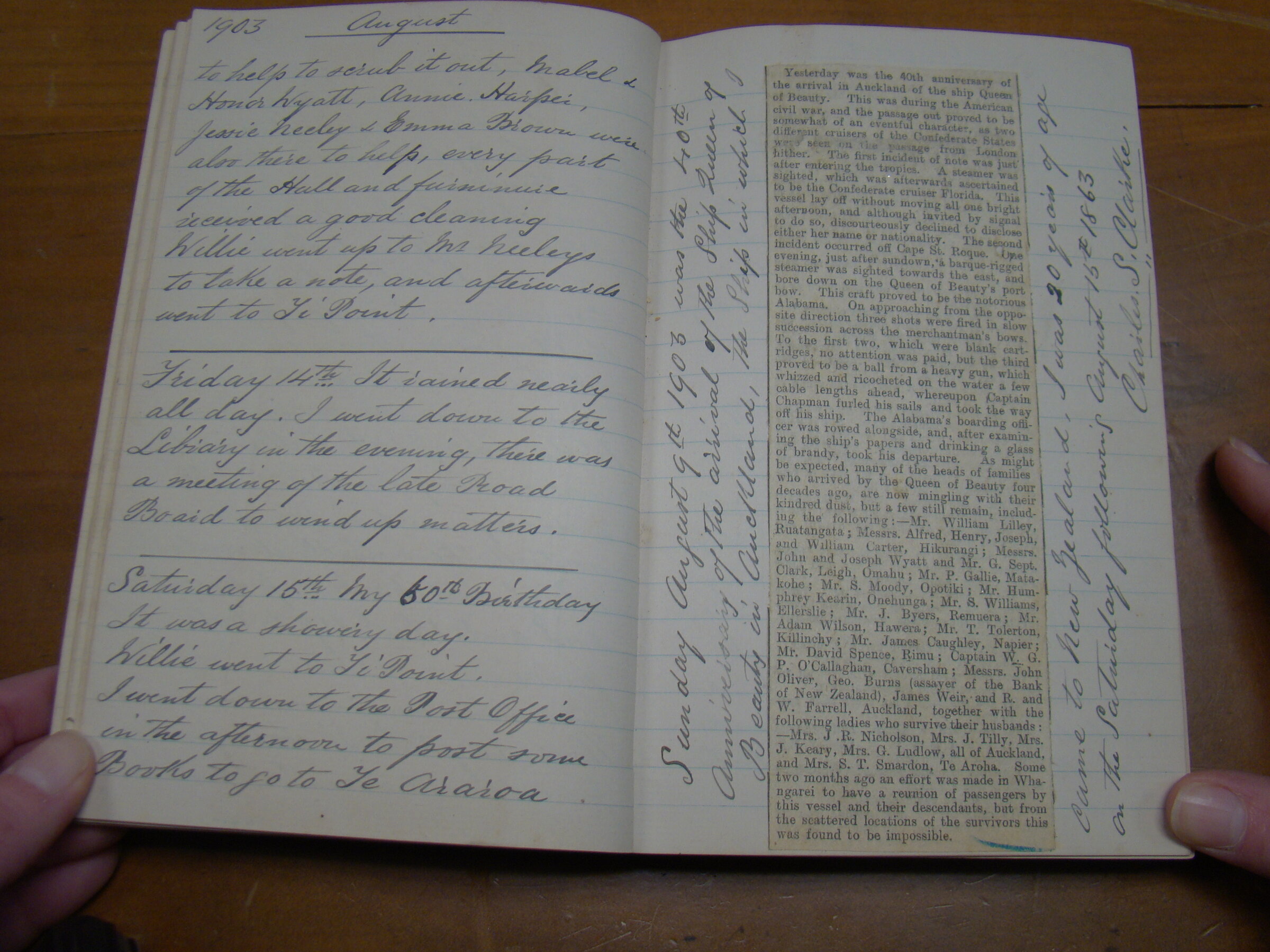 Original CS Clarke diary page