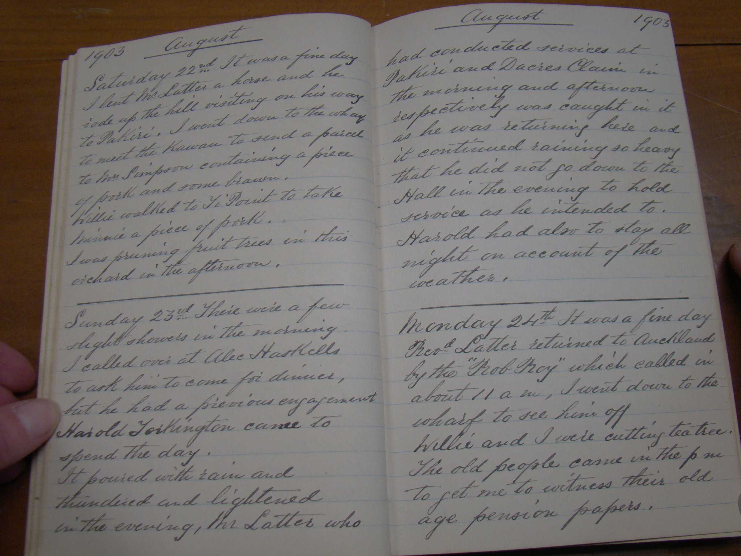 Original CS Clarke diary page