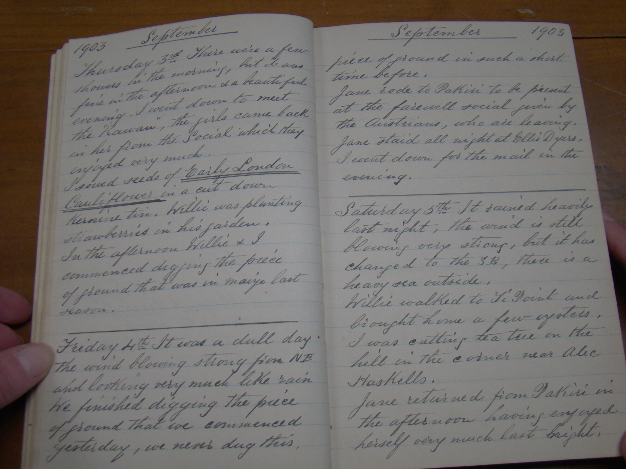 Original CS Clarke diary page