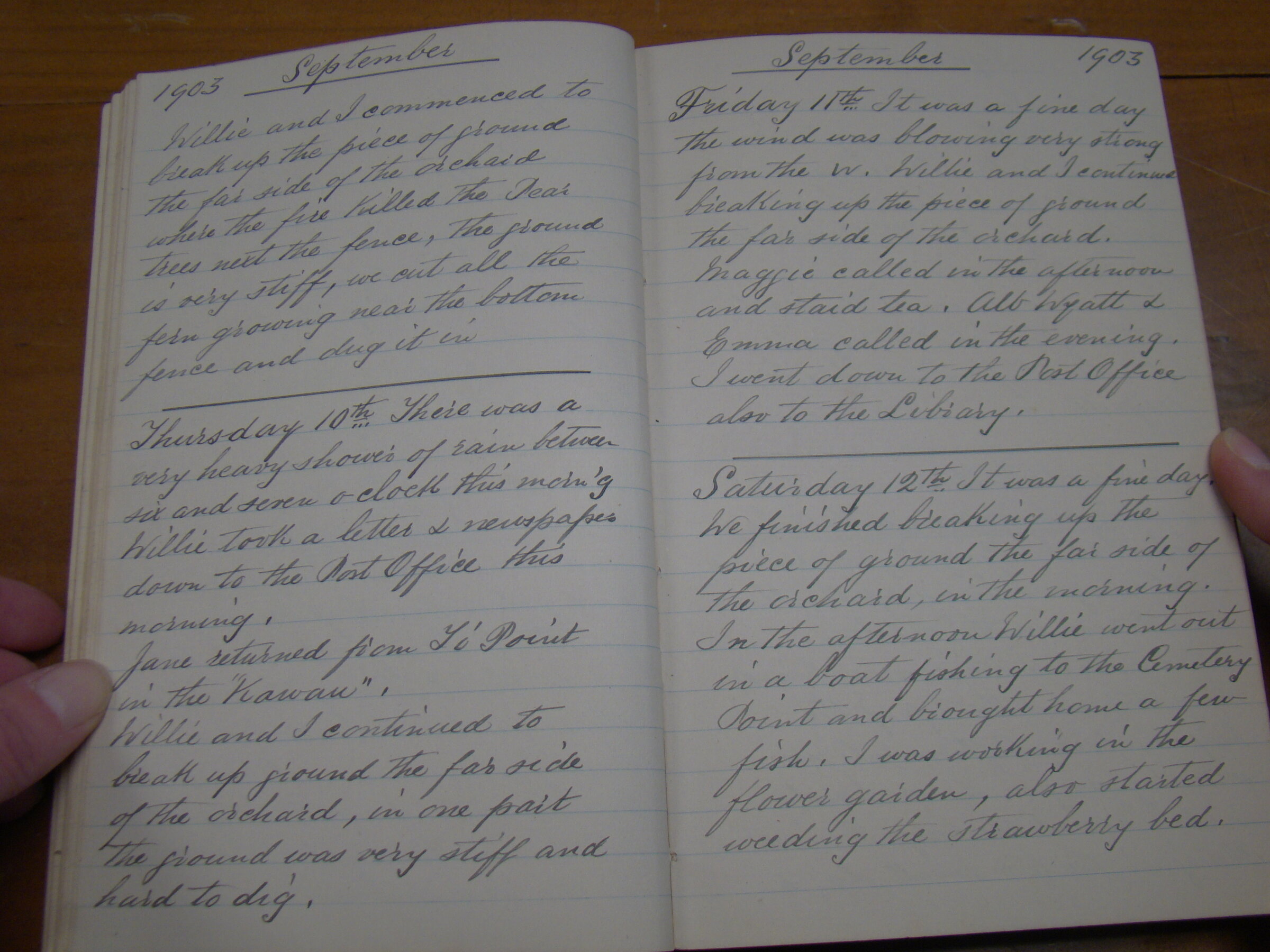 Original CS Clarke diary page