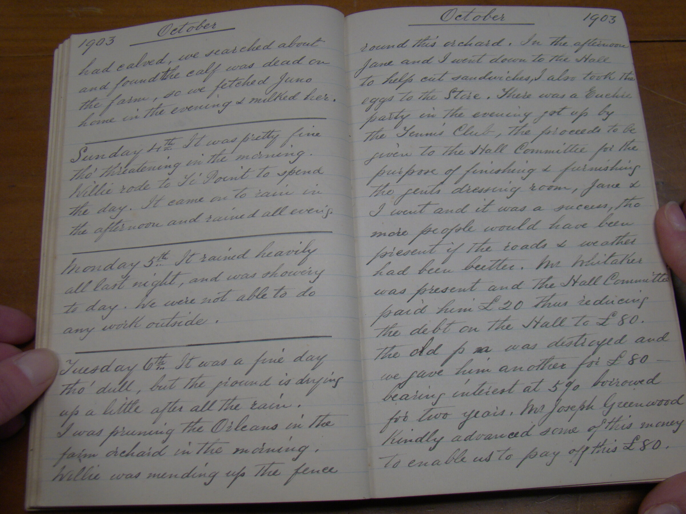 Original CS Clarke diary page