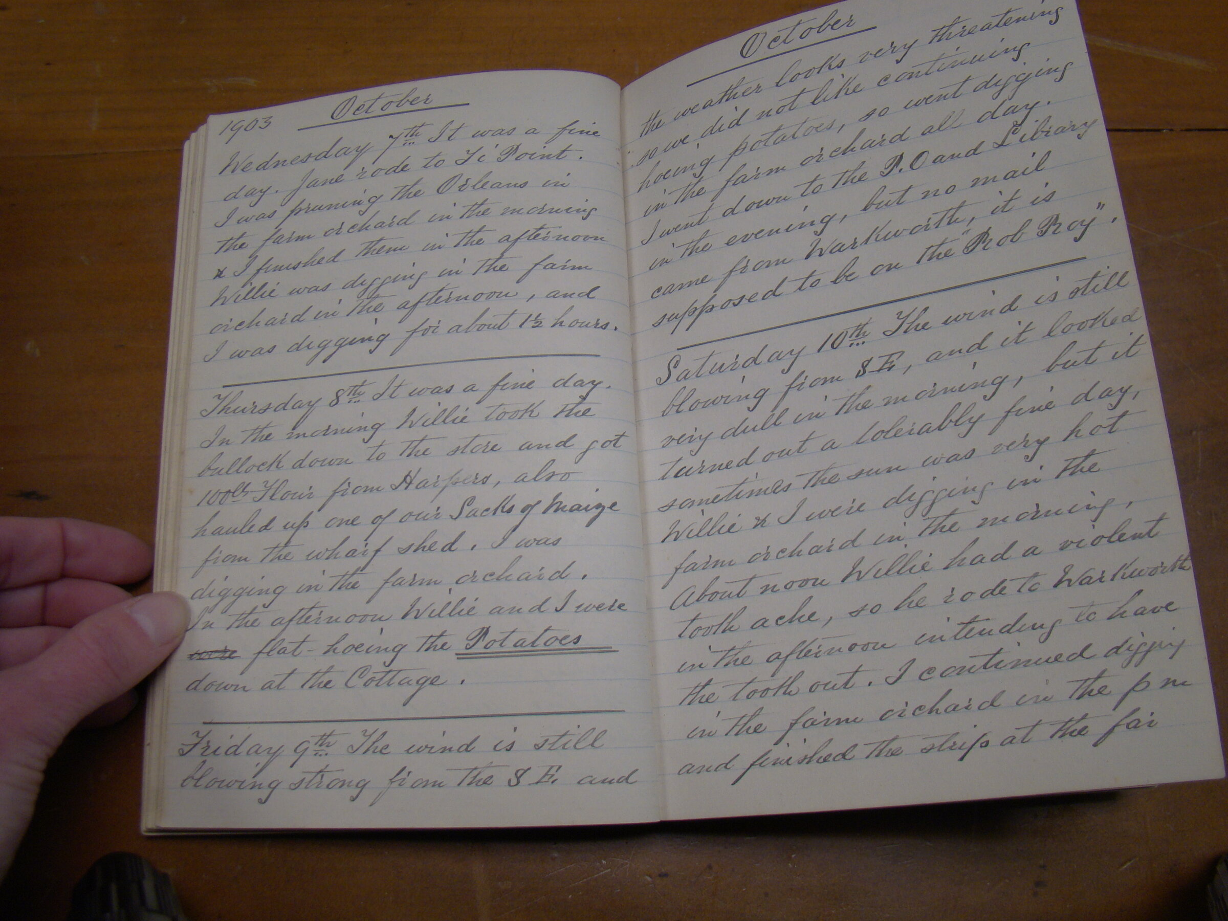 Original CS Clarke diary page