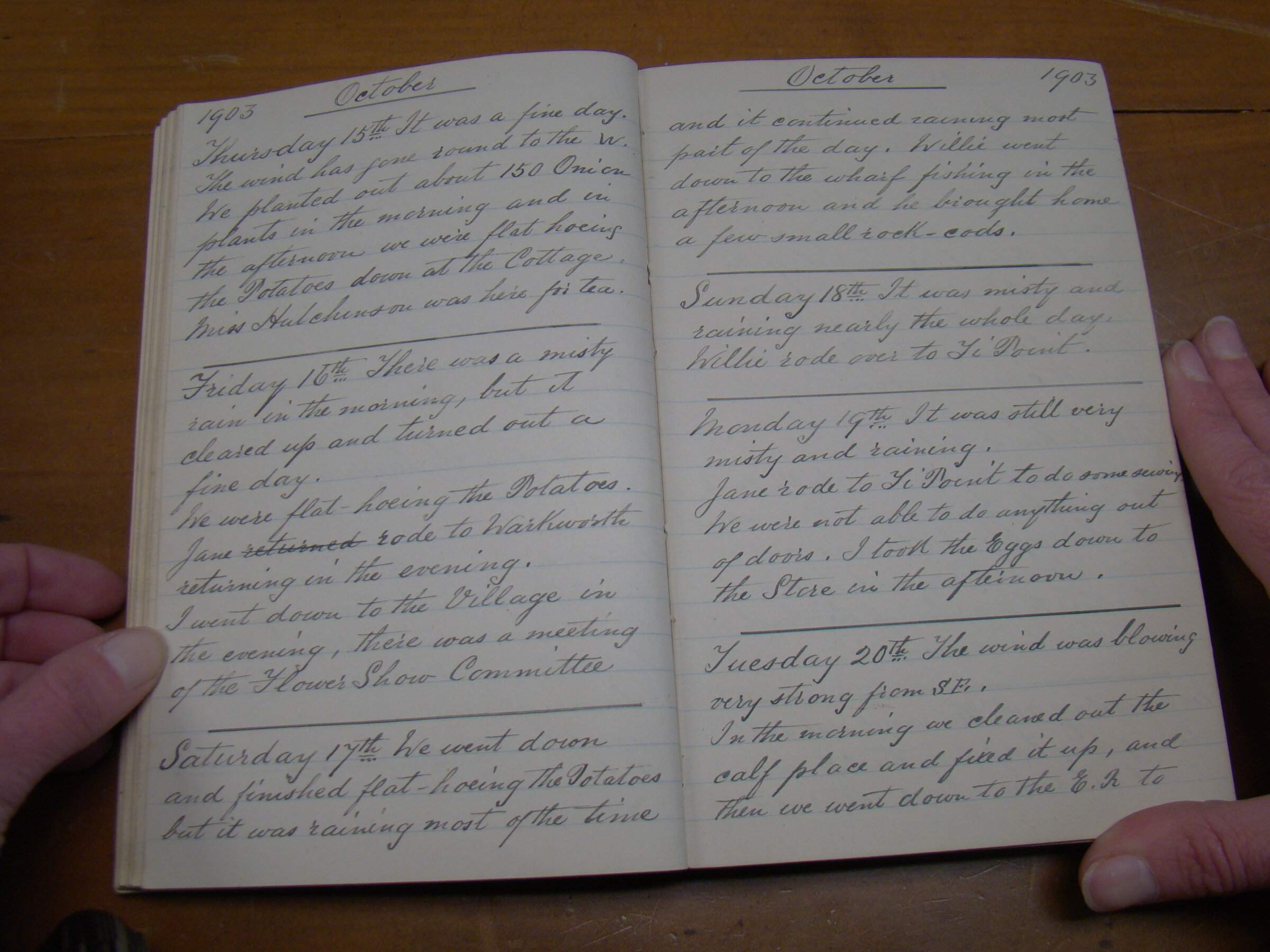 Original CS Clarke diary page