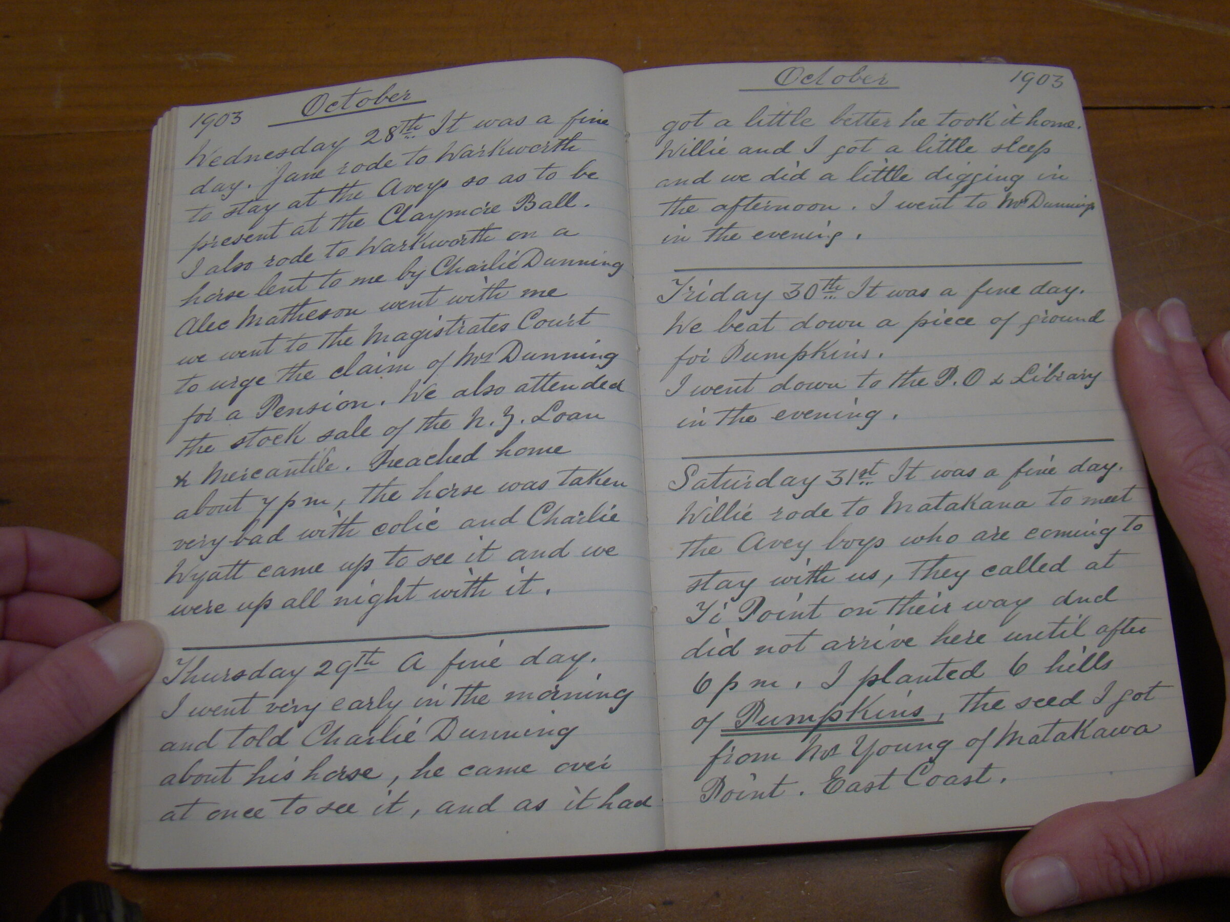 Original CS Clarke diary page