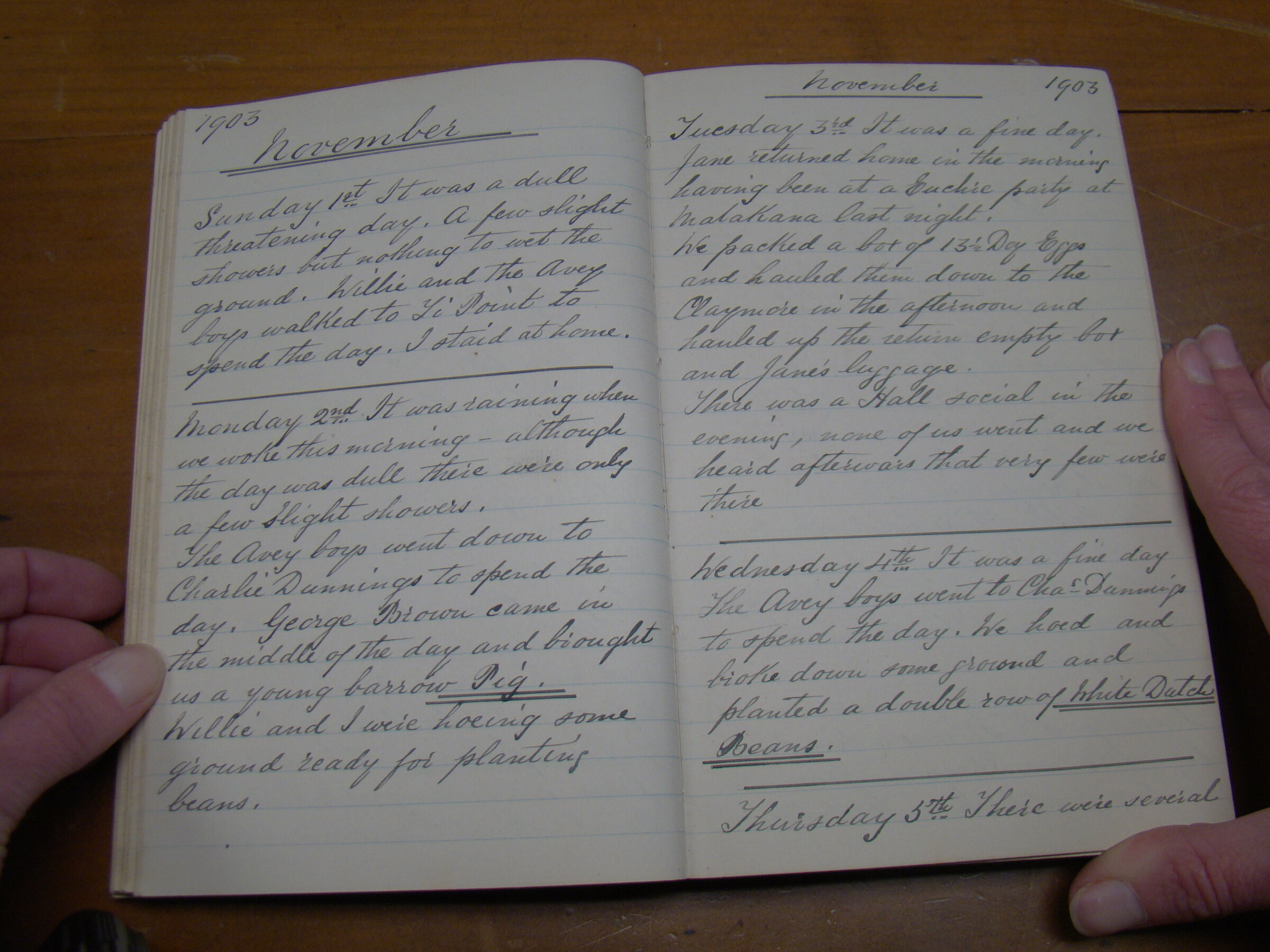 Original CS Clarke diary page