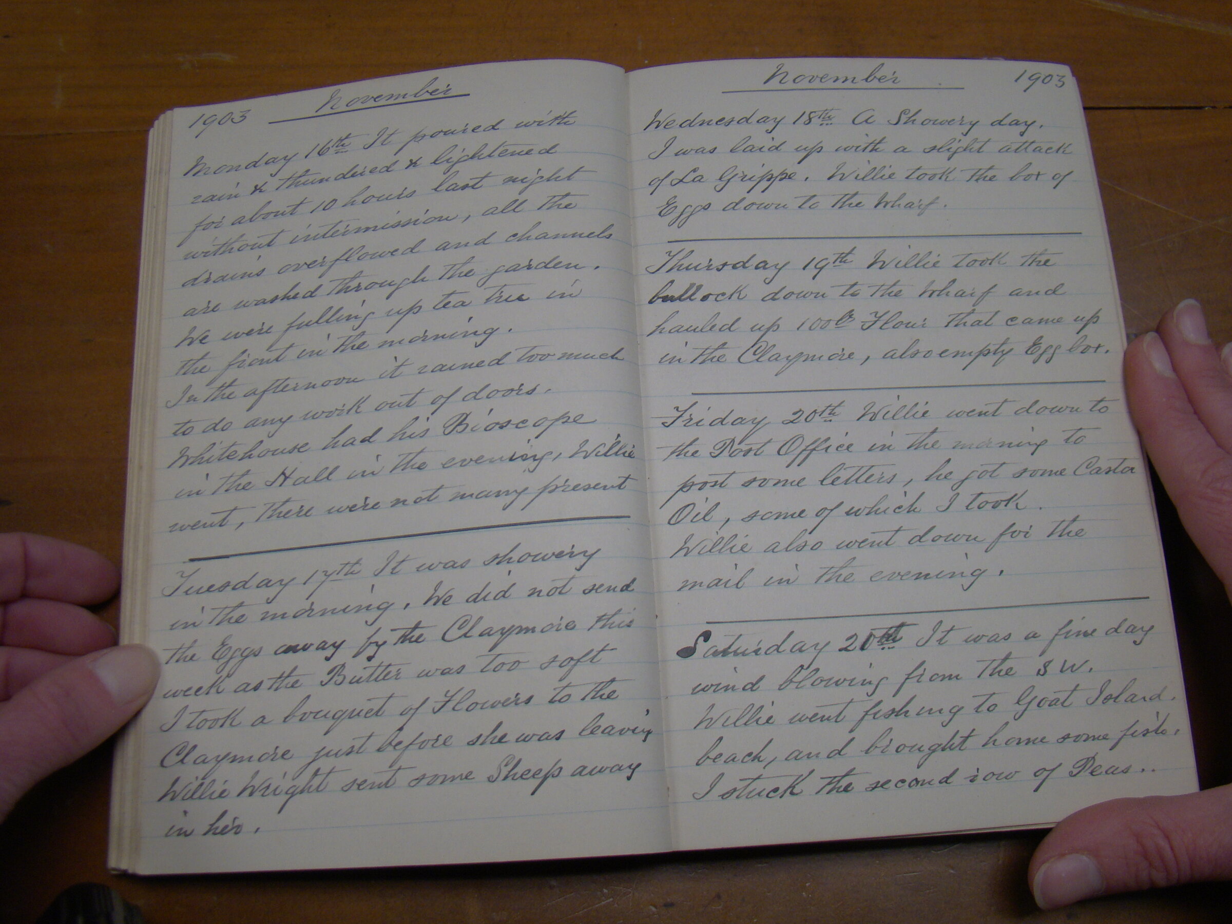 Original CS Clarke diary page