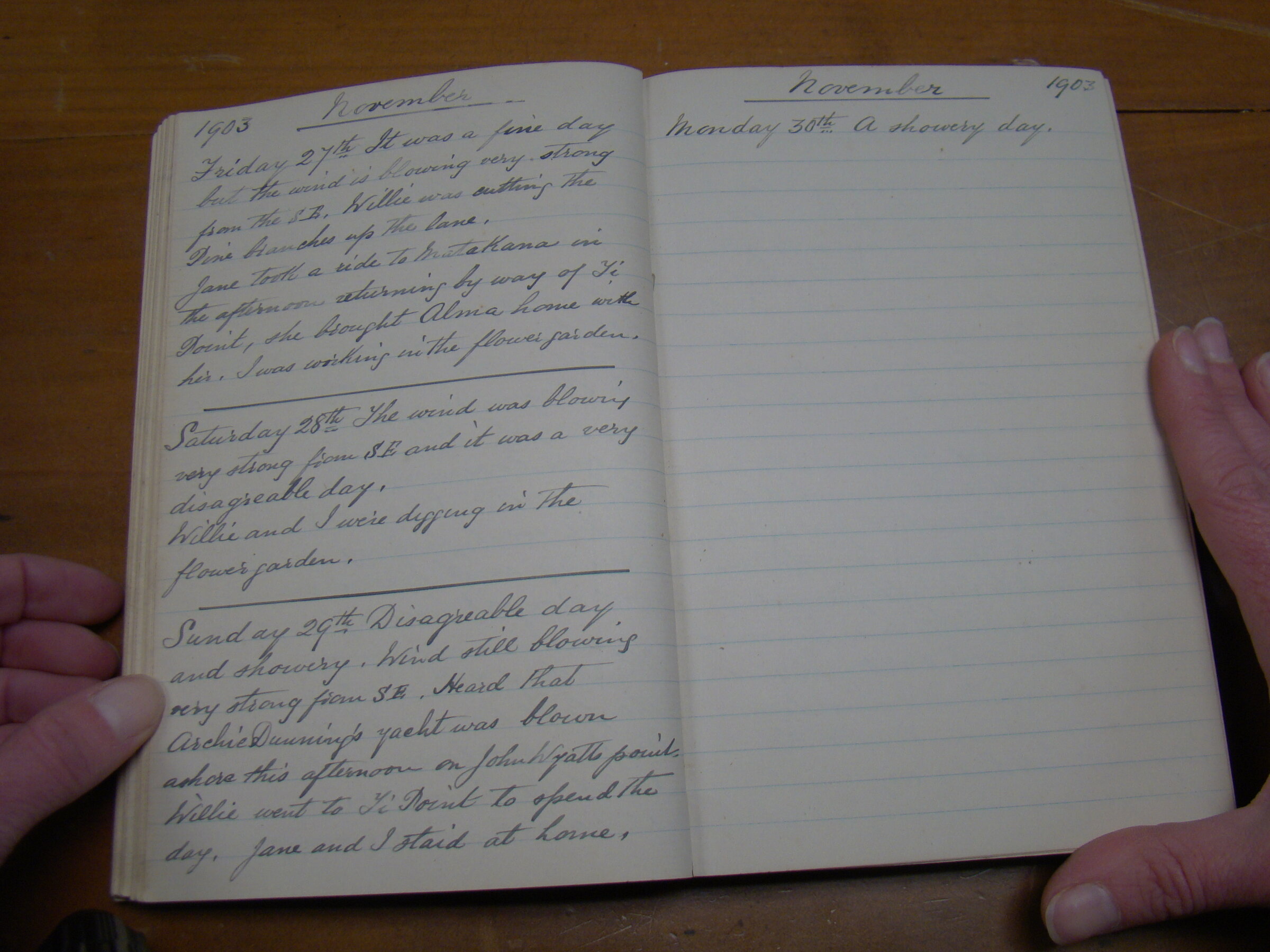 Original CS Clarke diary page