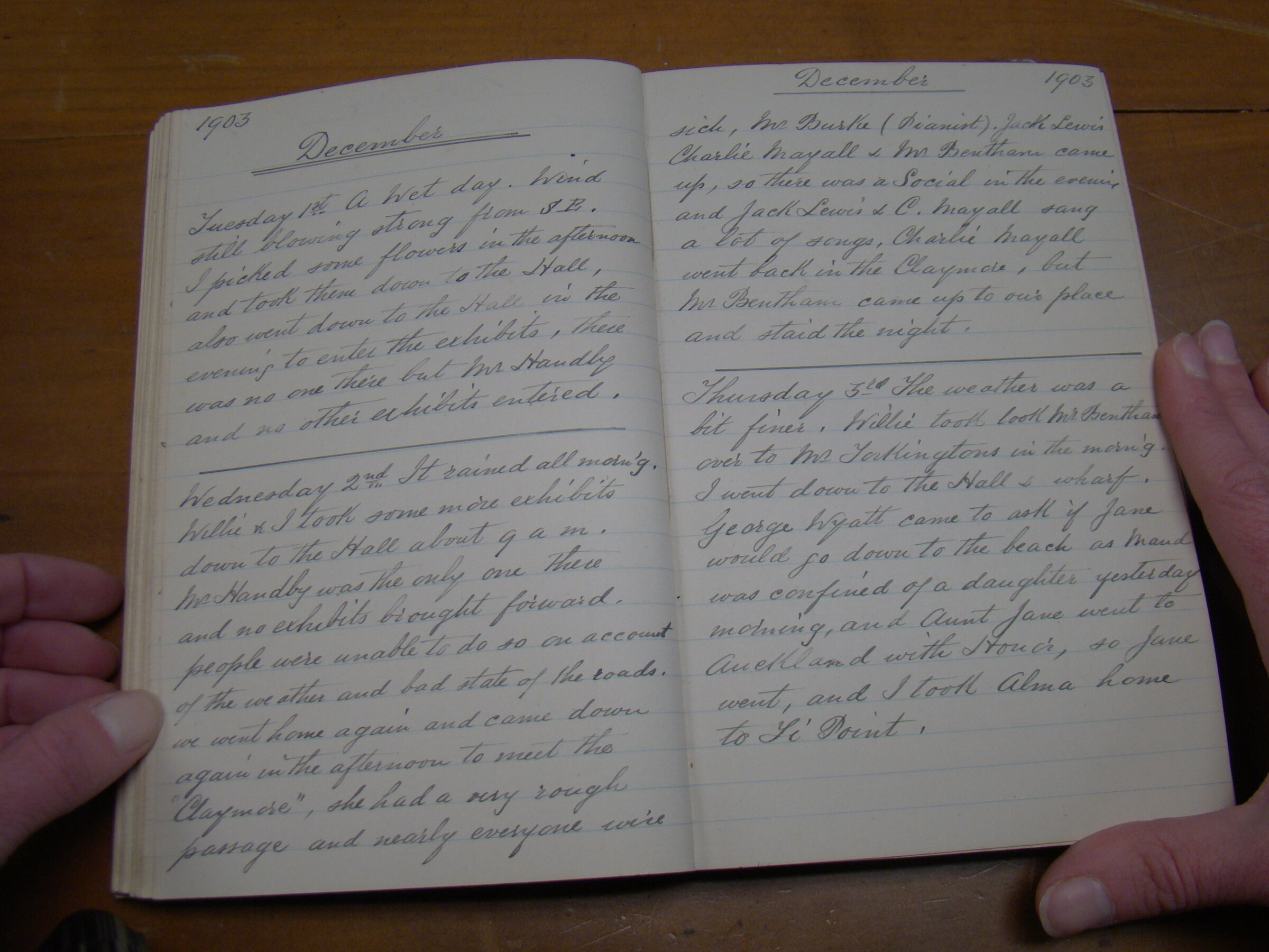 Original CS Clarke diary page