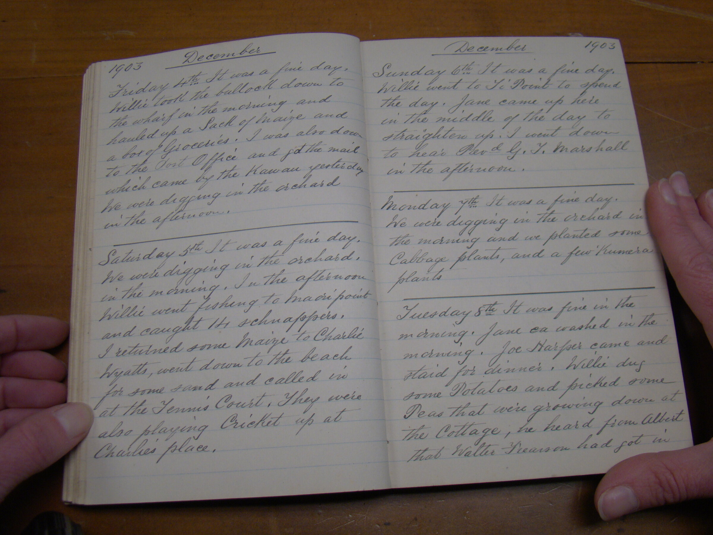 Original CS Clarke diary page