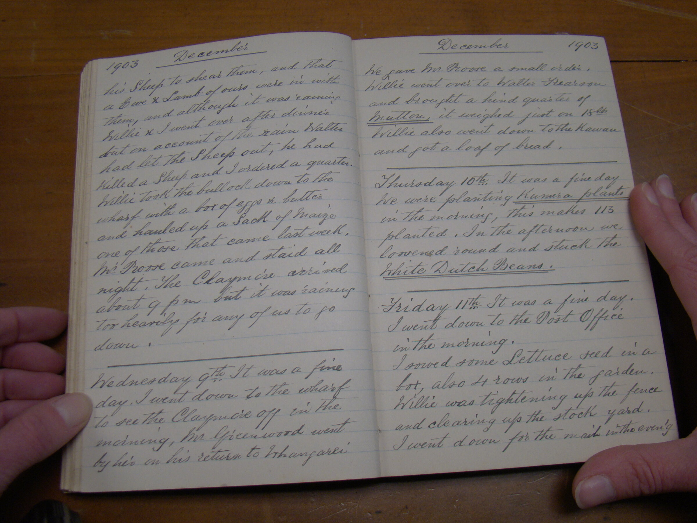 Original CS Clarke diary page