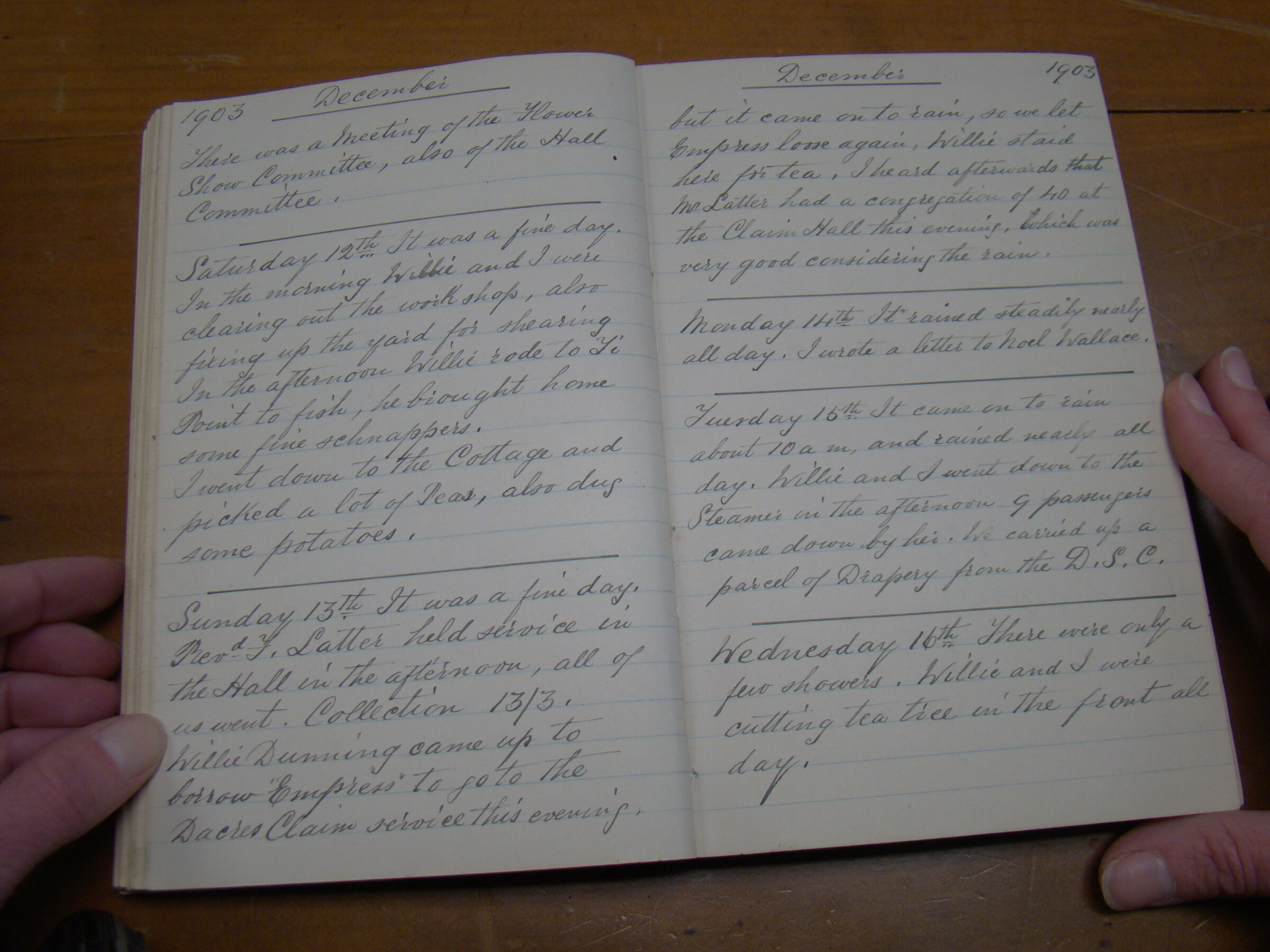 Original CS Clarke diary page